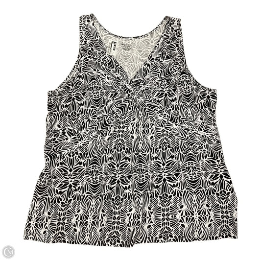 Top Sleeveless By Lane Bryant In Blue & White, Size: 3x