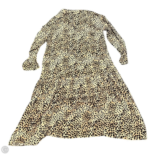 Dress Casual Midi By H&m In Animal Print, Size: M