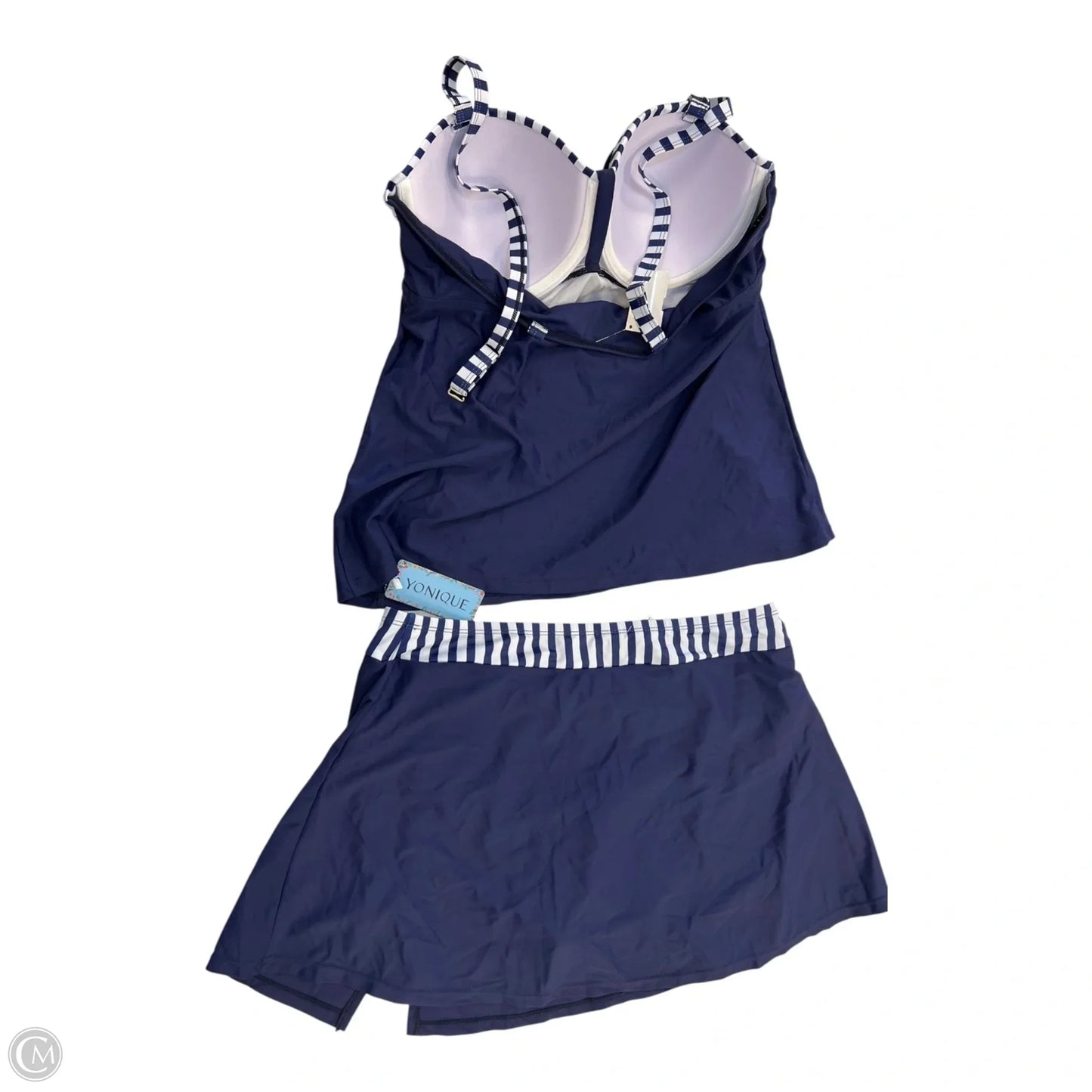 Swimsuit 2pc By Clothes Mentor In Nautical Print, Size: 1x