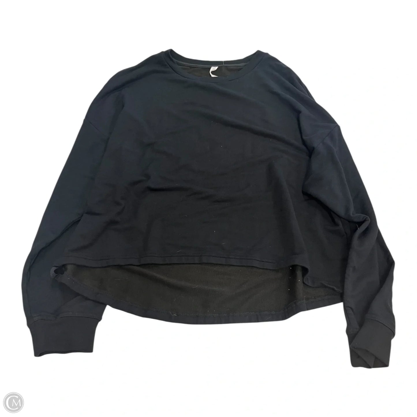 Athletic Sweatshirt Crewneck By Fabletics In Black, Size: M