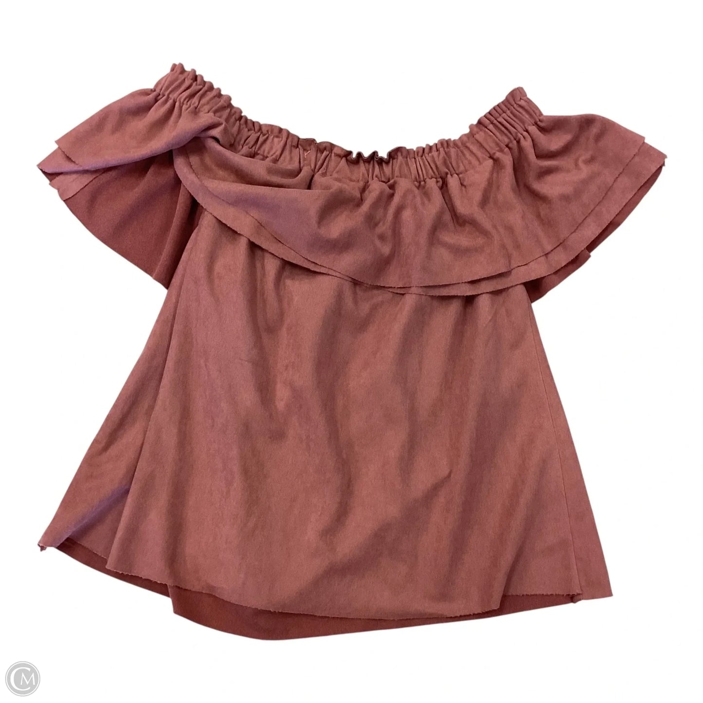Top Short Sleeve By Young Fabulous & Broke In Mauve, Size: S