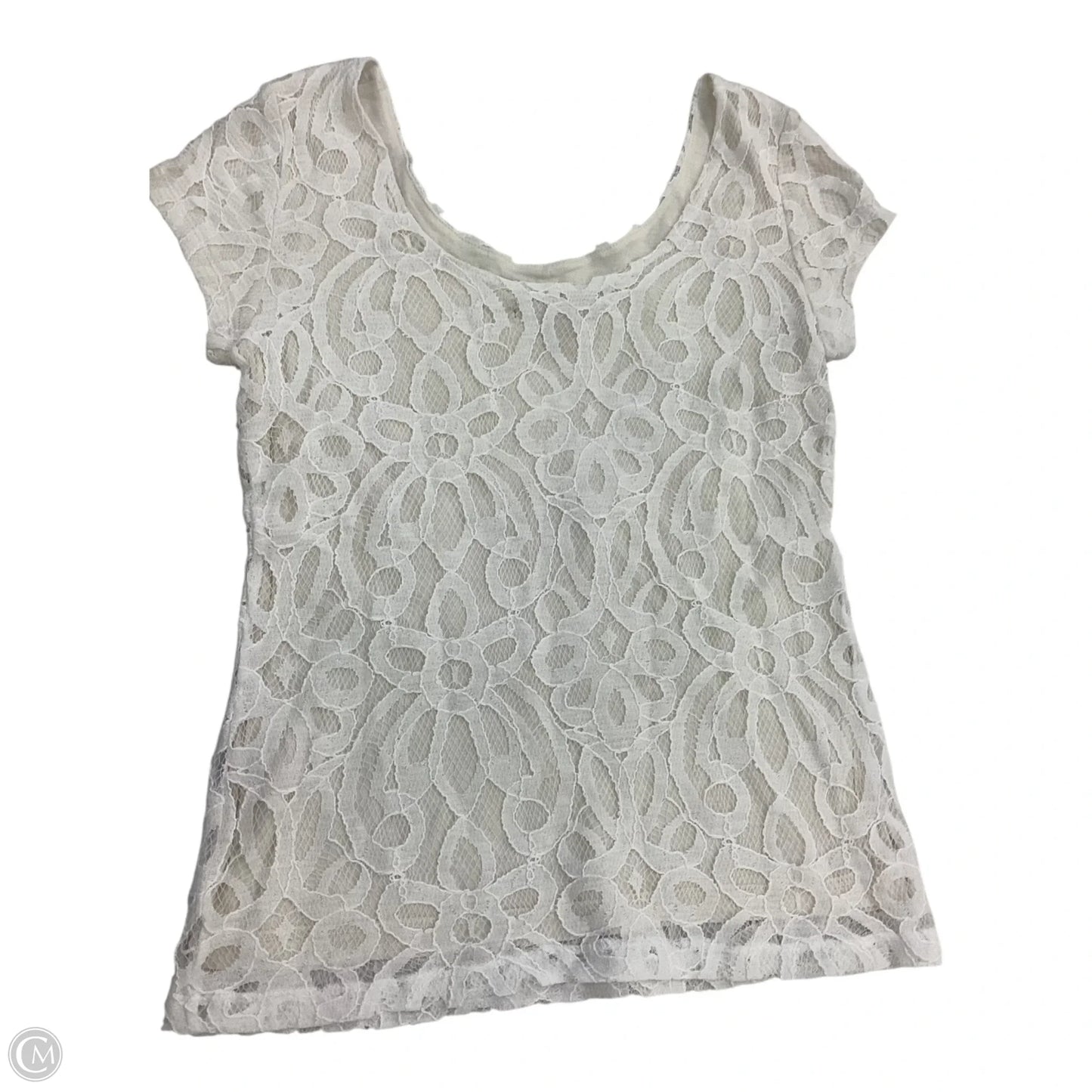 Top Short Sleeve By Banana Republic In White, Size: Xs