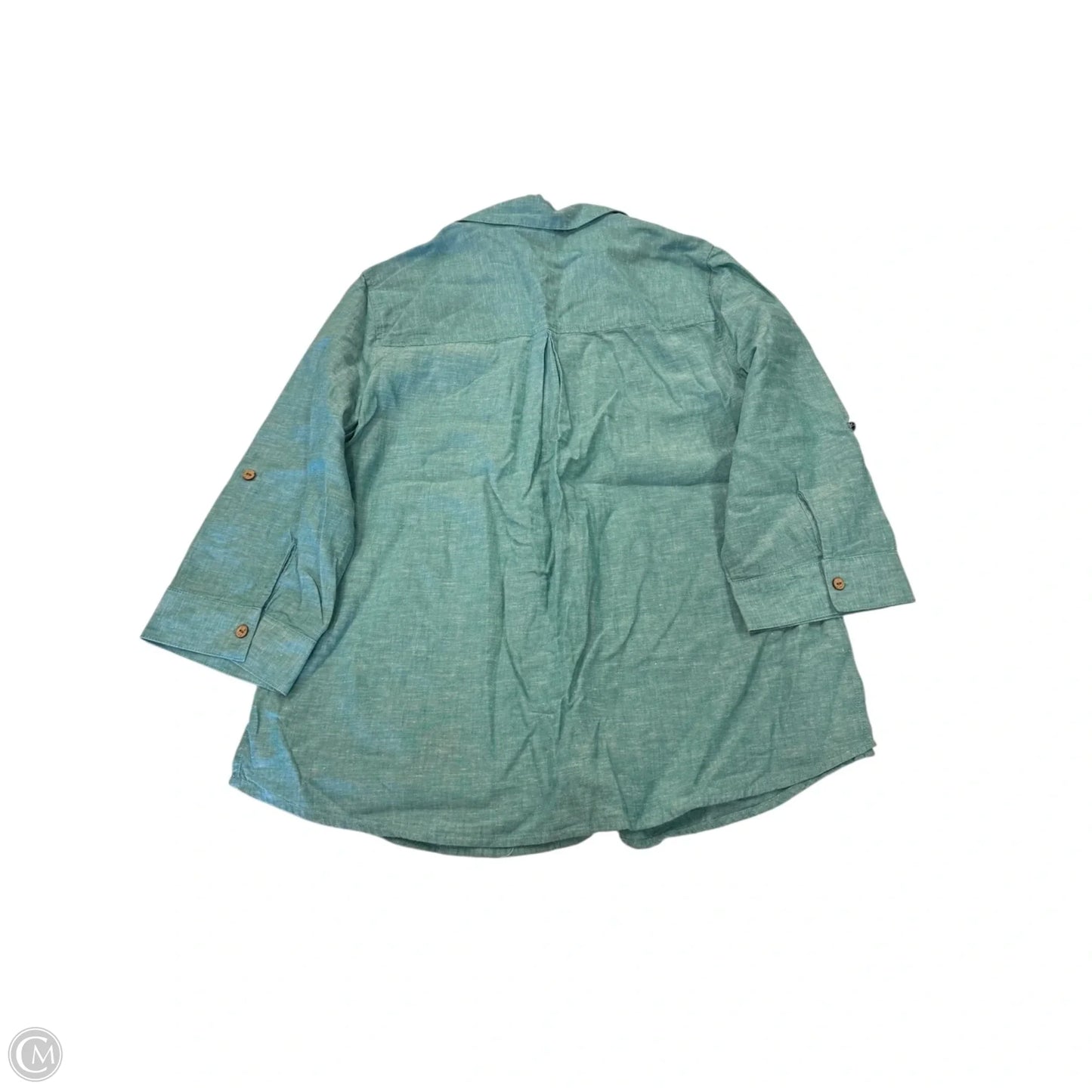 Top 3/4 Sleeve By Chicos In Teal, Size: M