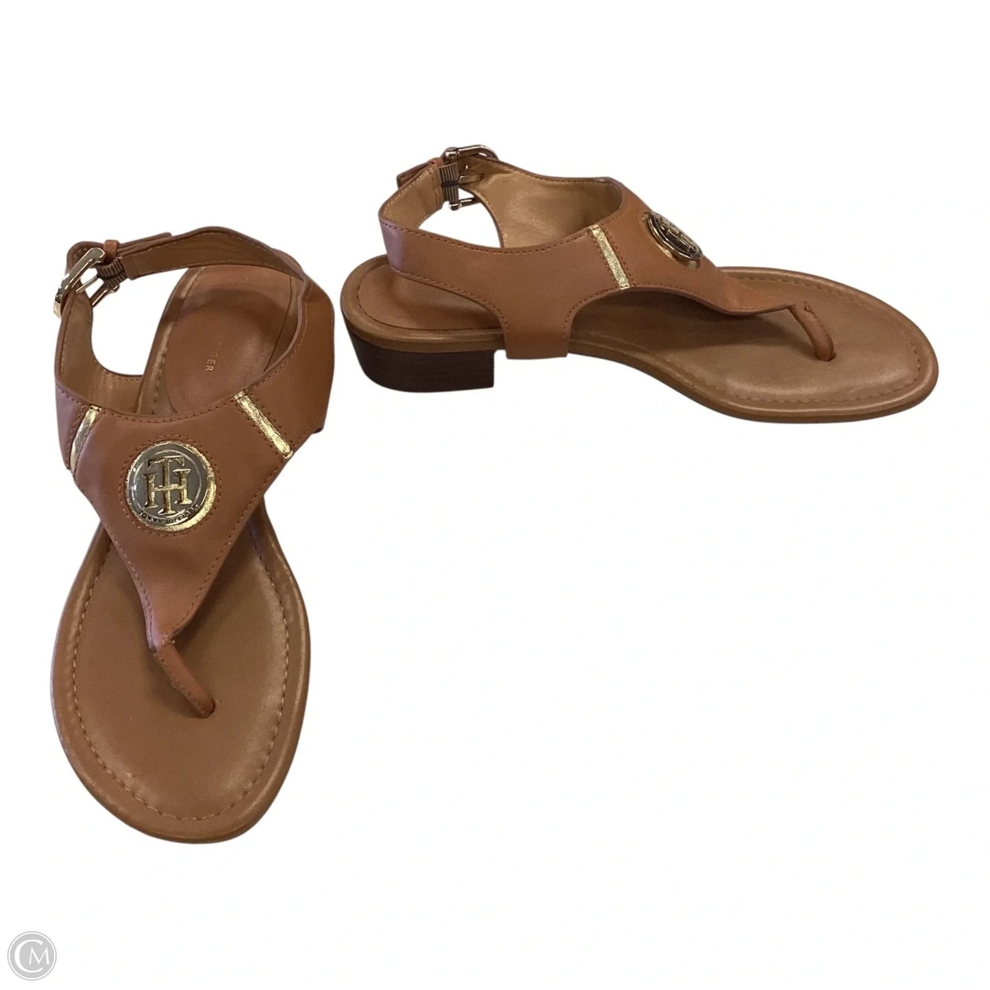 Sandals Flip Flops By Tommy Hilfiger In Brown, Size: 9