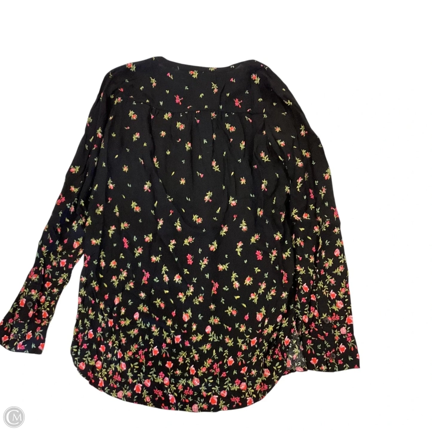 Top Long Sleeve By Old Navy In Black & Pink, Size: M