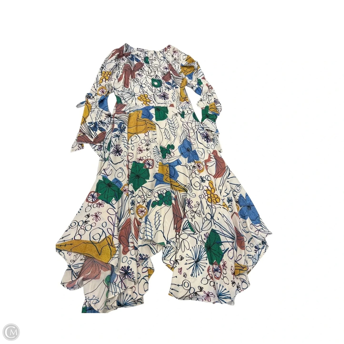 Dress Casual Midi By Bcbgmaxazria In Floral Print, Size: 6