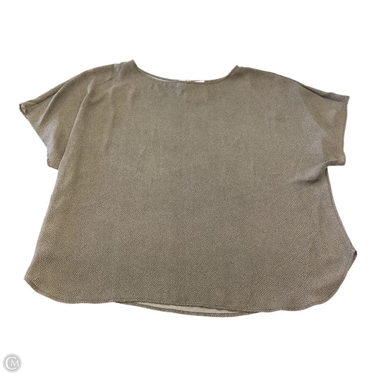 Top Short Sleeve By Anne Klein In Black & Green, Size: 2x