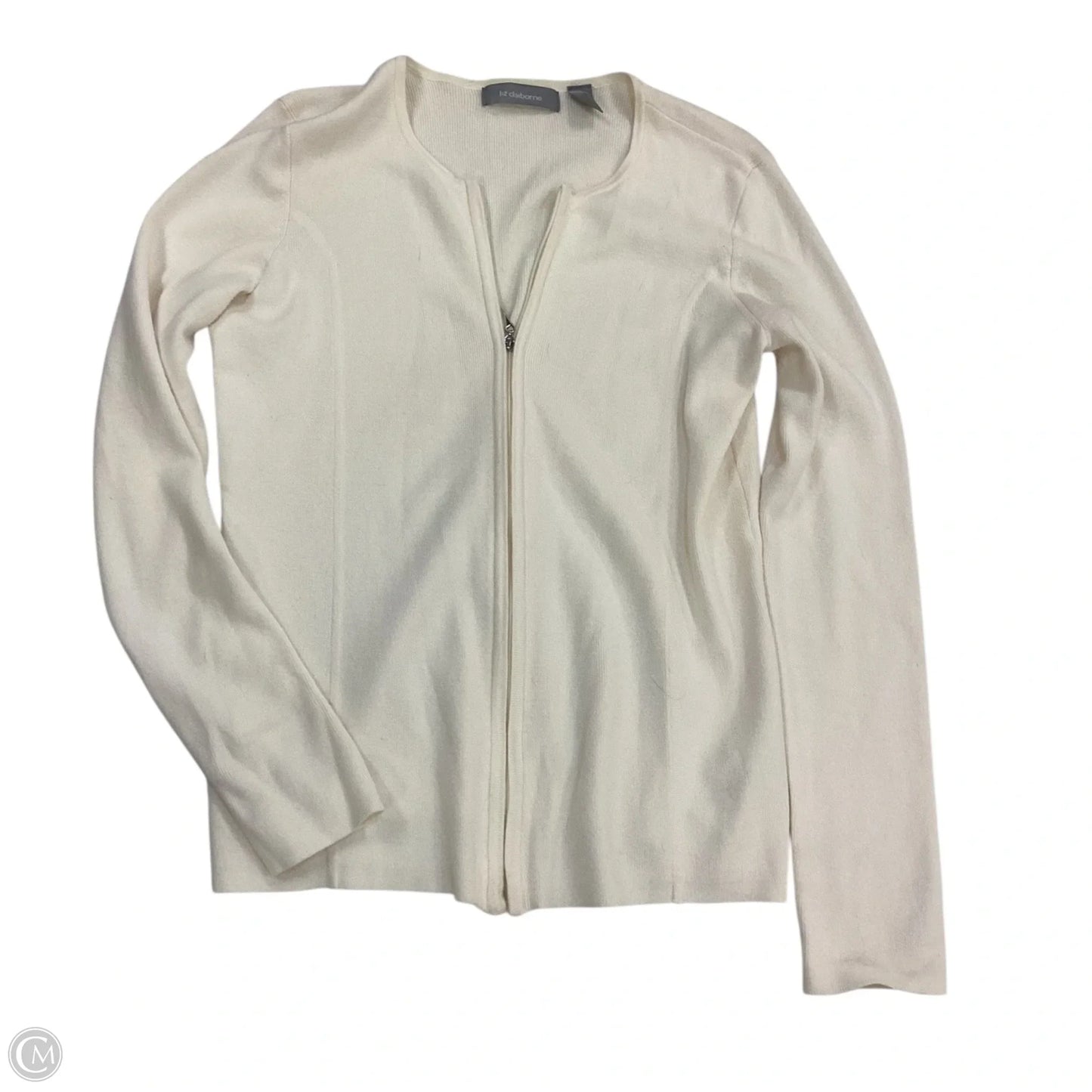 Cardigan By Liz Claiborne In Cream, Size: S