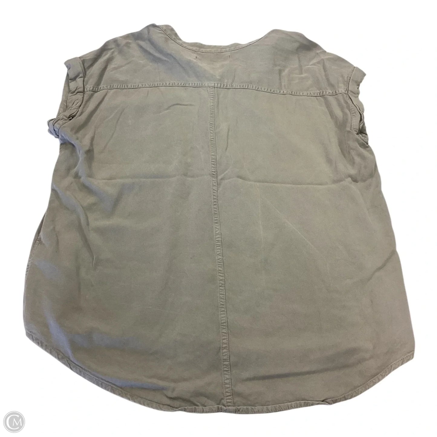 Top Short Sleeve By Calvin Klein In Grey, Size: L