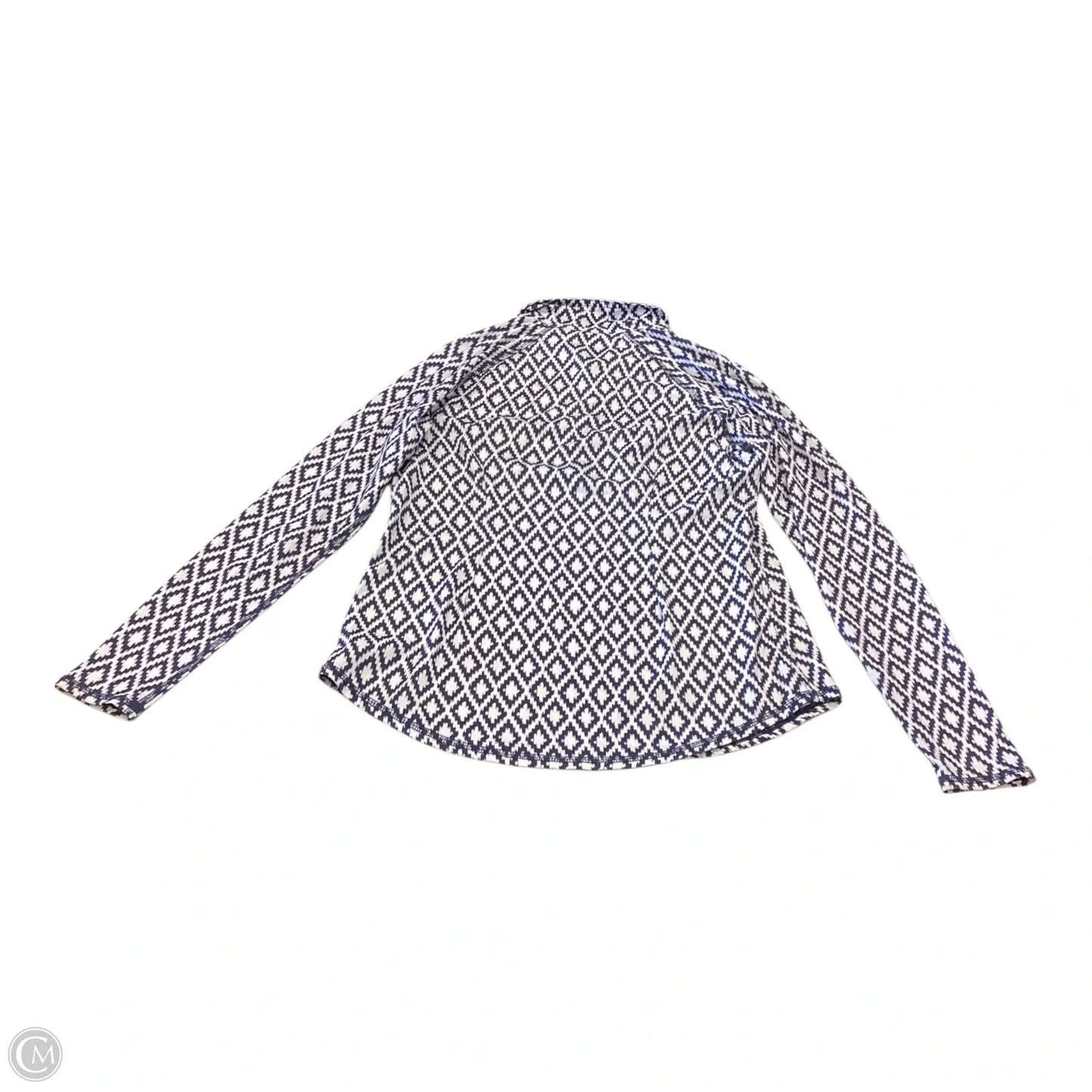 Athletic Top Long Sleeve Collar By Jofit In Blue & White, Size: Xs