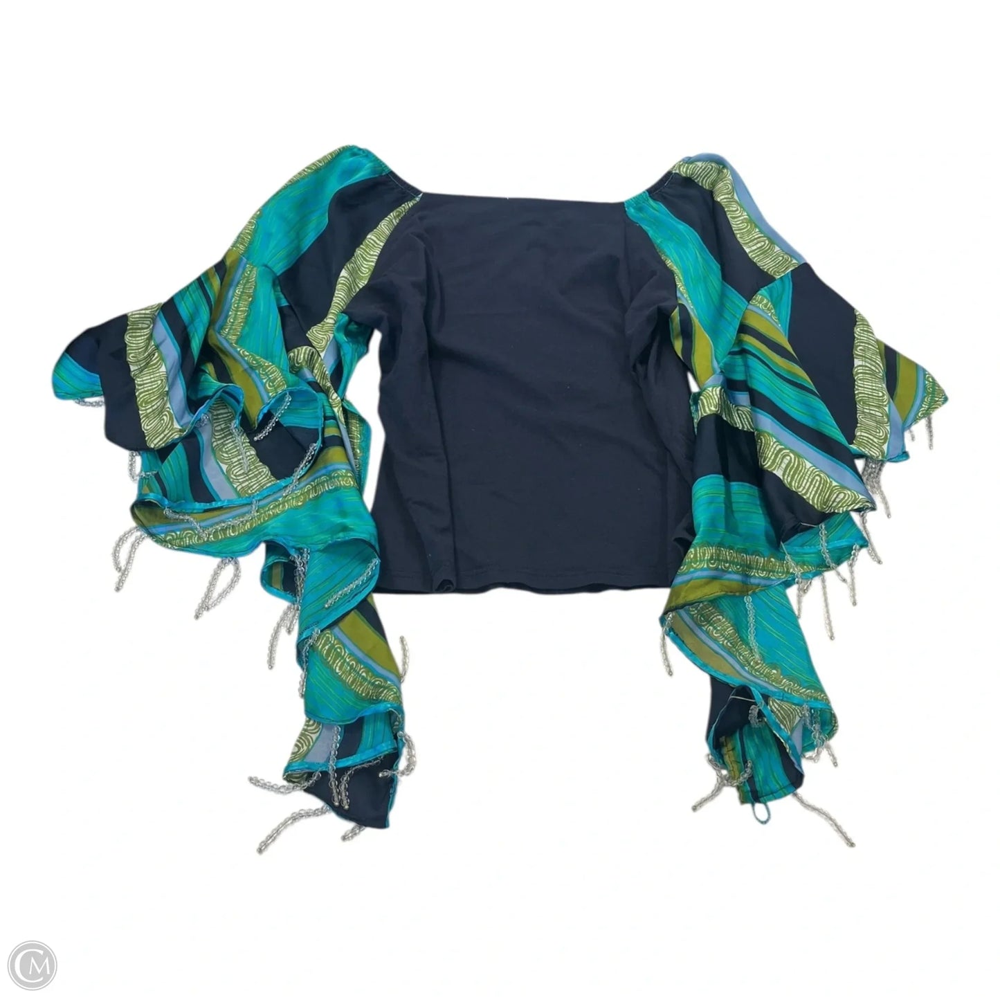 Top 3/4 Sleeve By Tiny In Blue & Green, Size: M