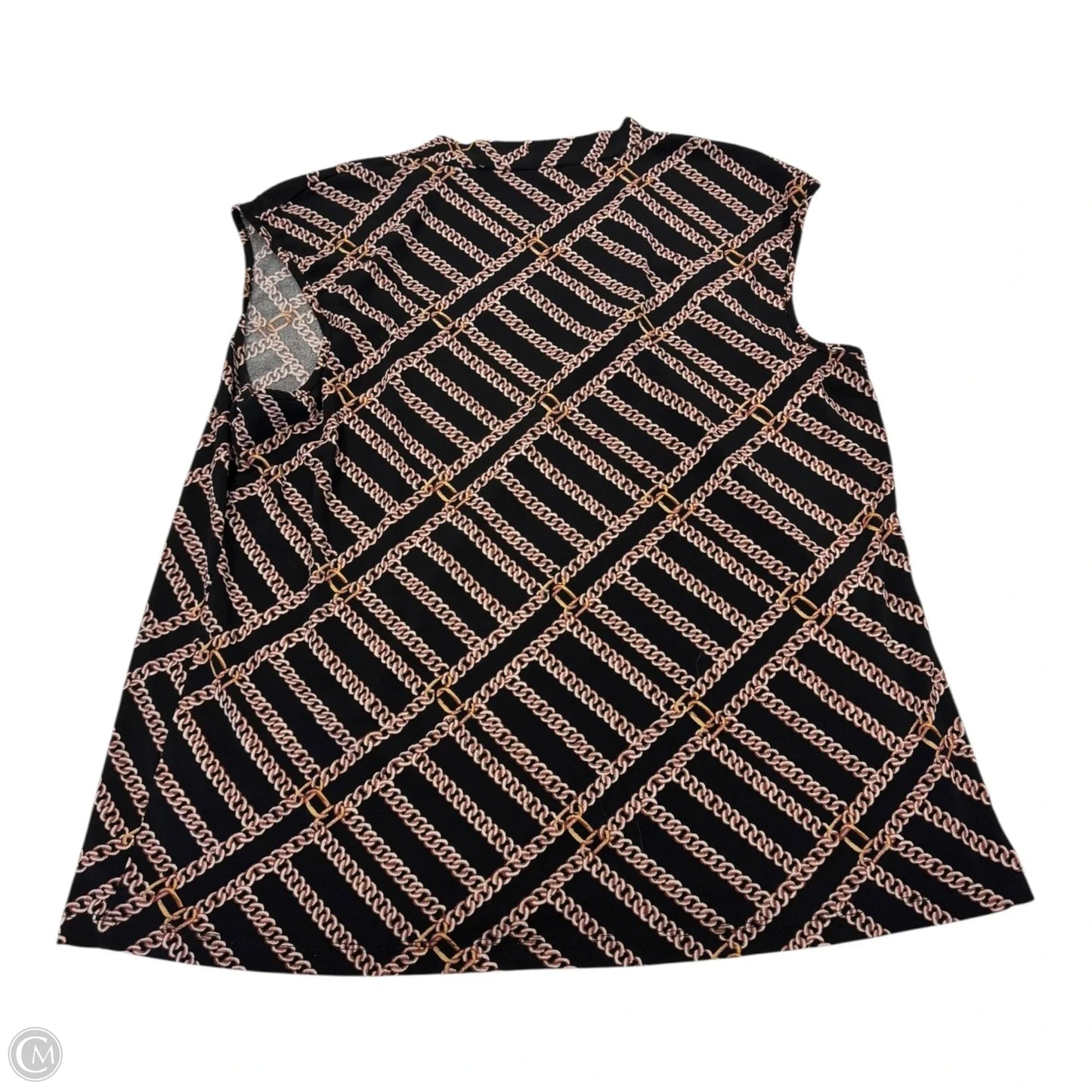 Top Sleeveless By Kasper In Black & Brown, Size: Xl
