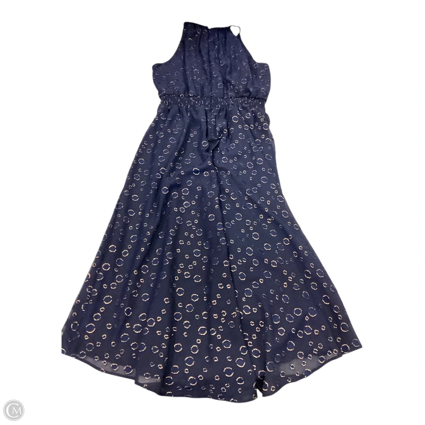 Dress Casual Midi By Dkny In Blue & Gold, Size: 12