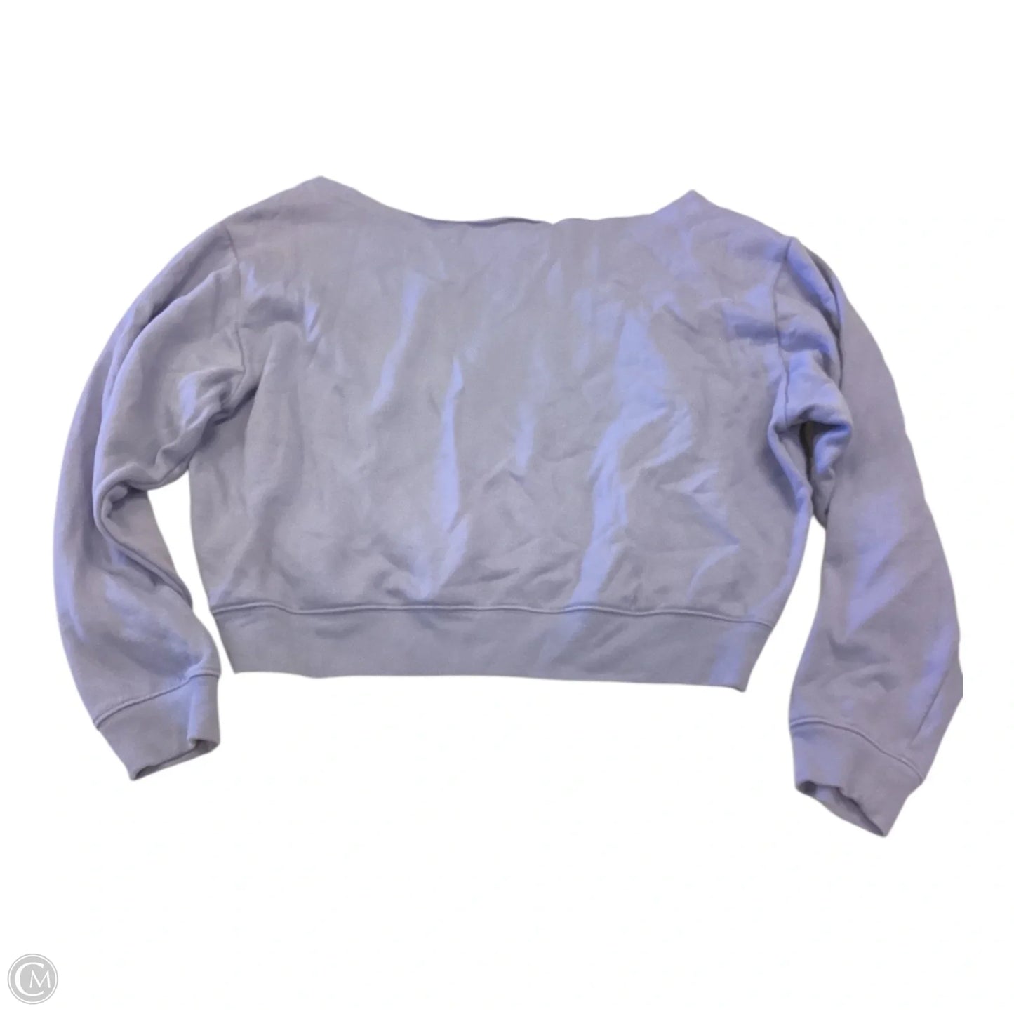 Sweatshirt Crewneck By Pink In Blue & Silver, Size: Xl