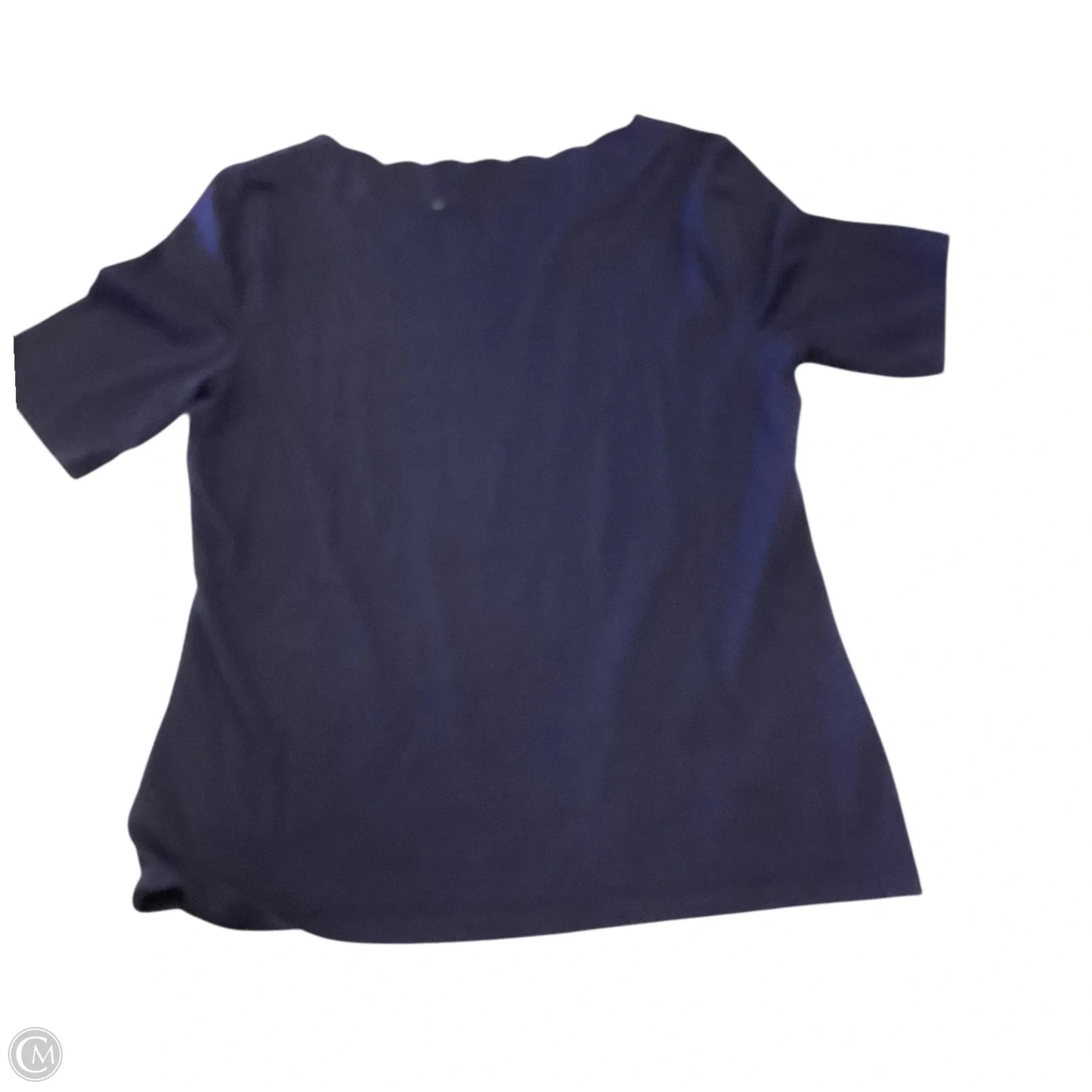 Top Short Sleeve By Talbots In Navy, Size: L