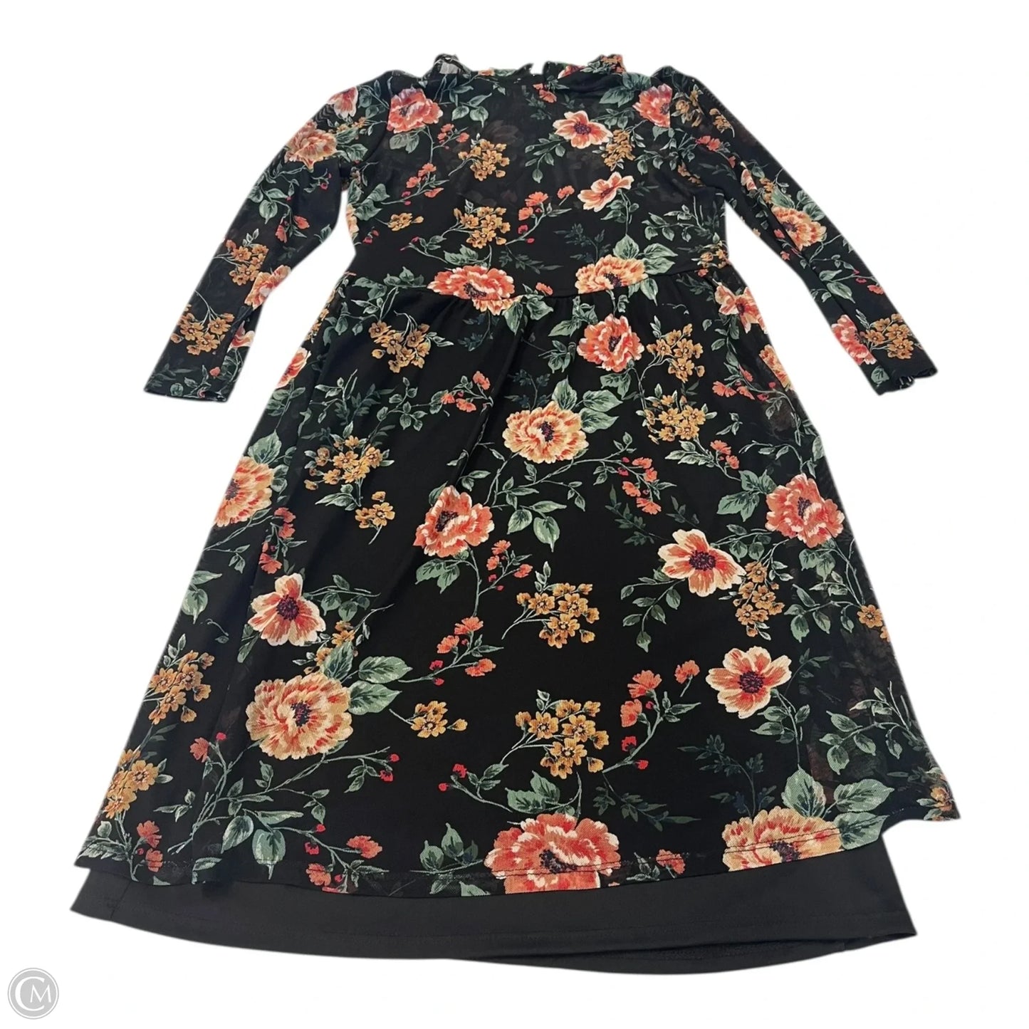 Dress Casual Short By Monteau In Floral Print, Size: M