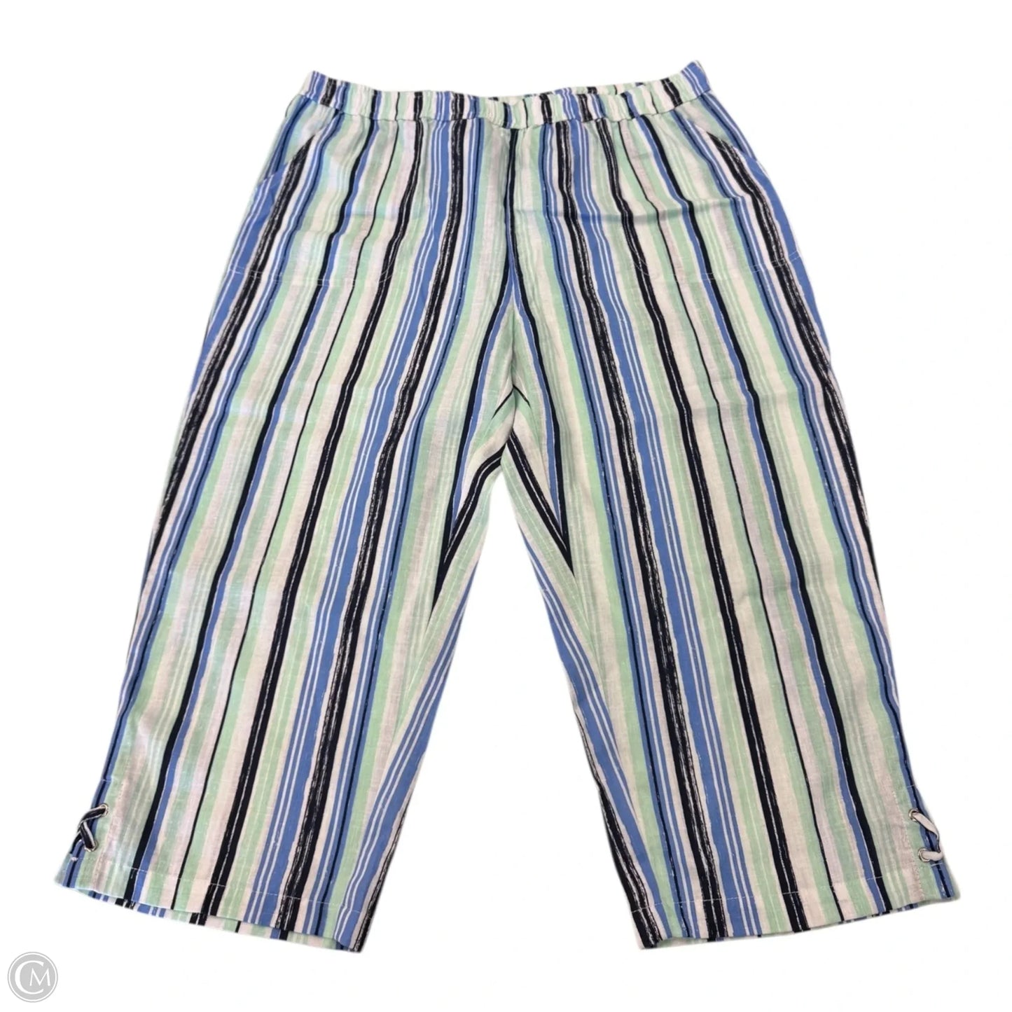 Capris By Coral Bay In Striped Pattern, Size: Lp