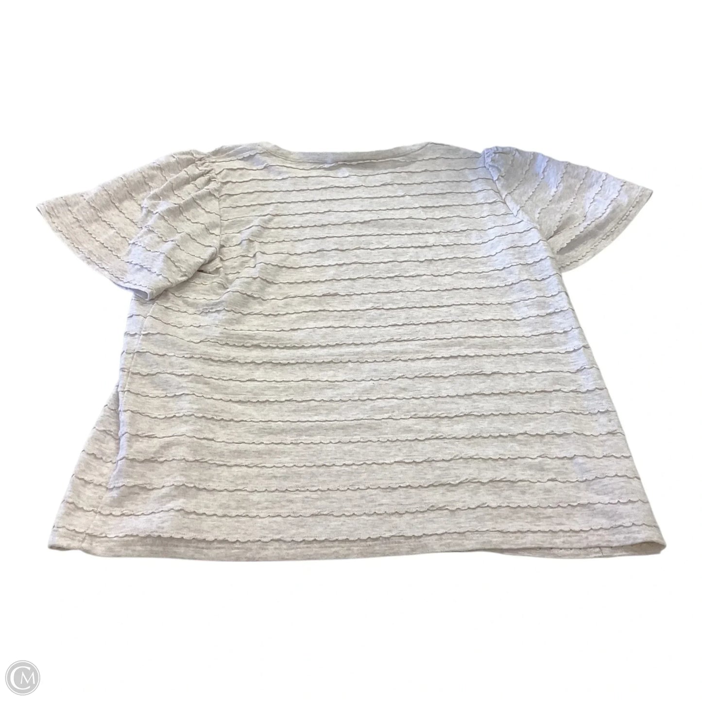 Top Short Sleeve By Loft In Ivory, Size: L