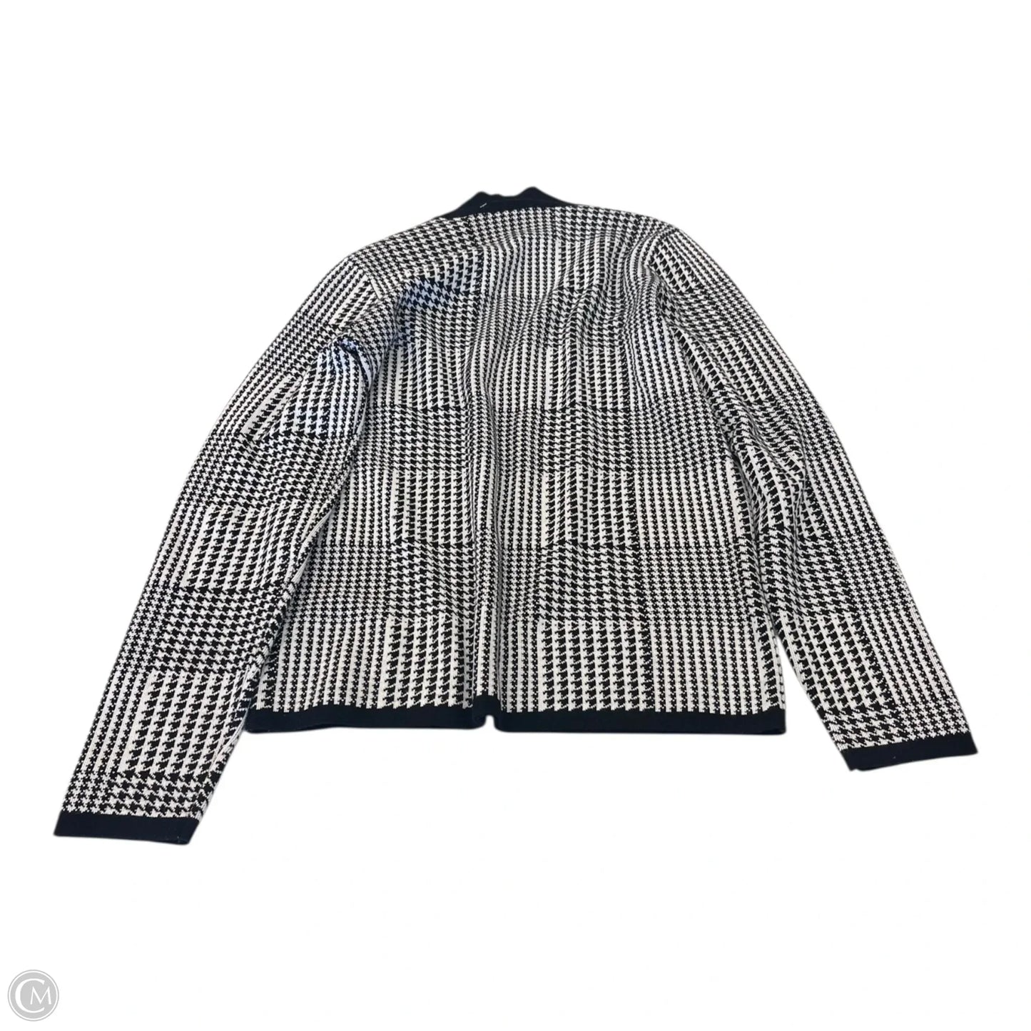 Top Long Sleeve By Tahari In Black & White, Size: M