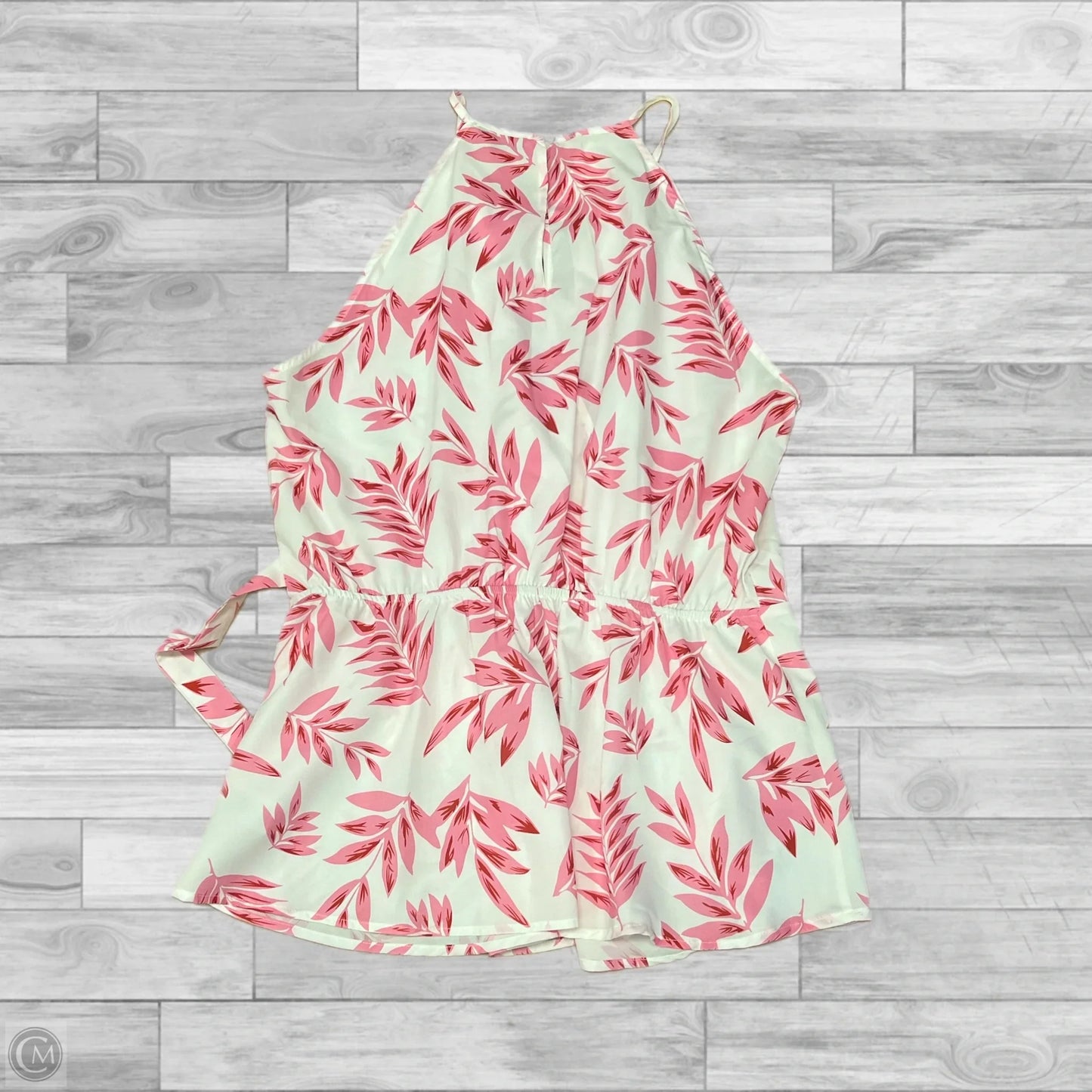 Top Sleeveless By Staccato In Pink & White, Size: L