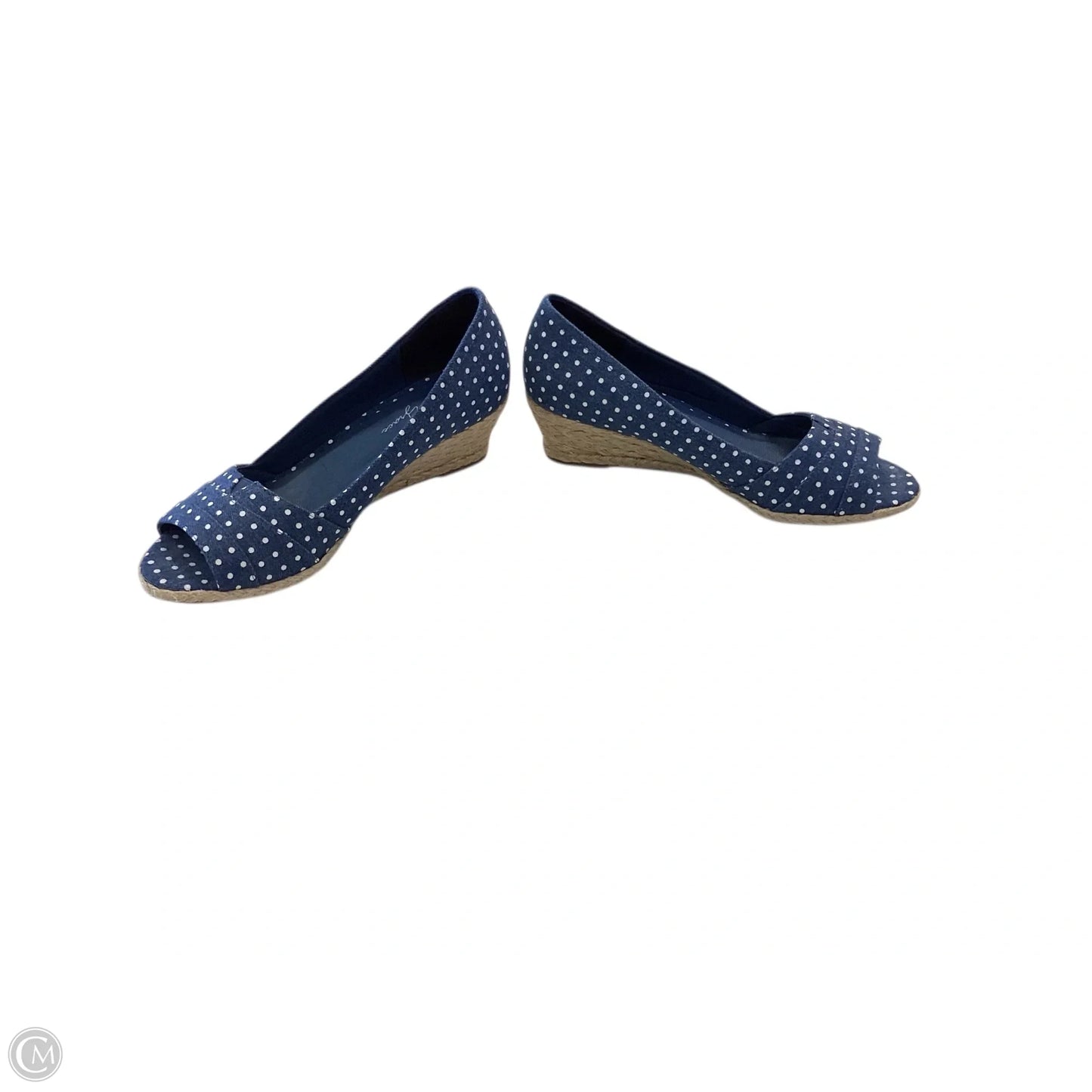 Shoes Heels Wedge By Clothes Mentor In Polkadot Pattern, Size: 8