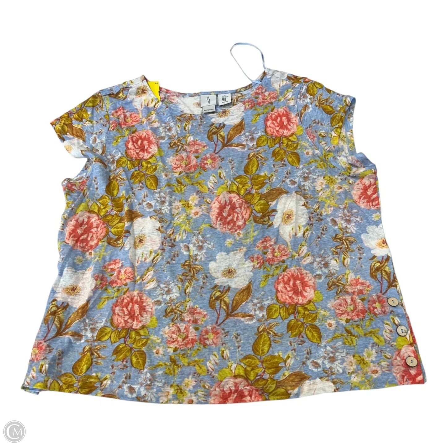 Top Short Sleeve By Joie In Floral Print, Size: Xl