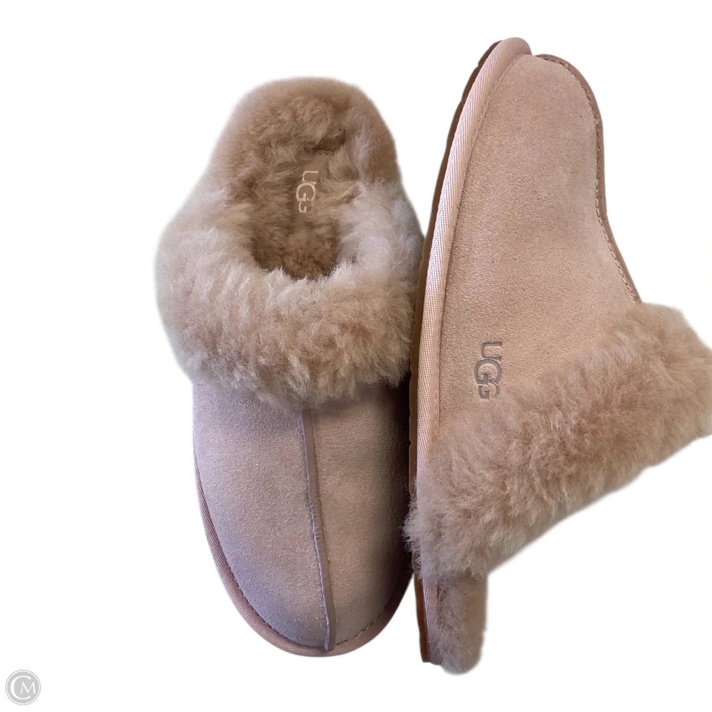 Slippers Designer By Ugg In Pink, Size: 8