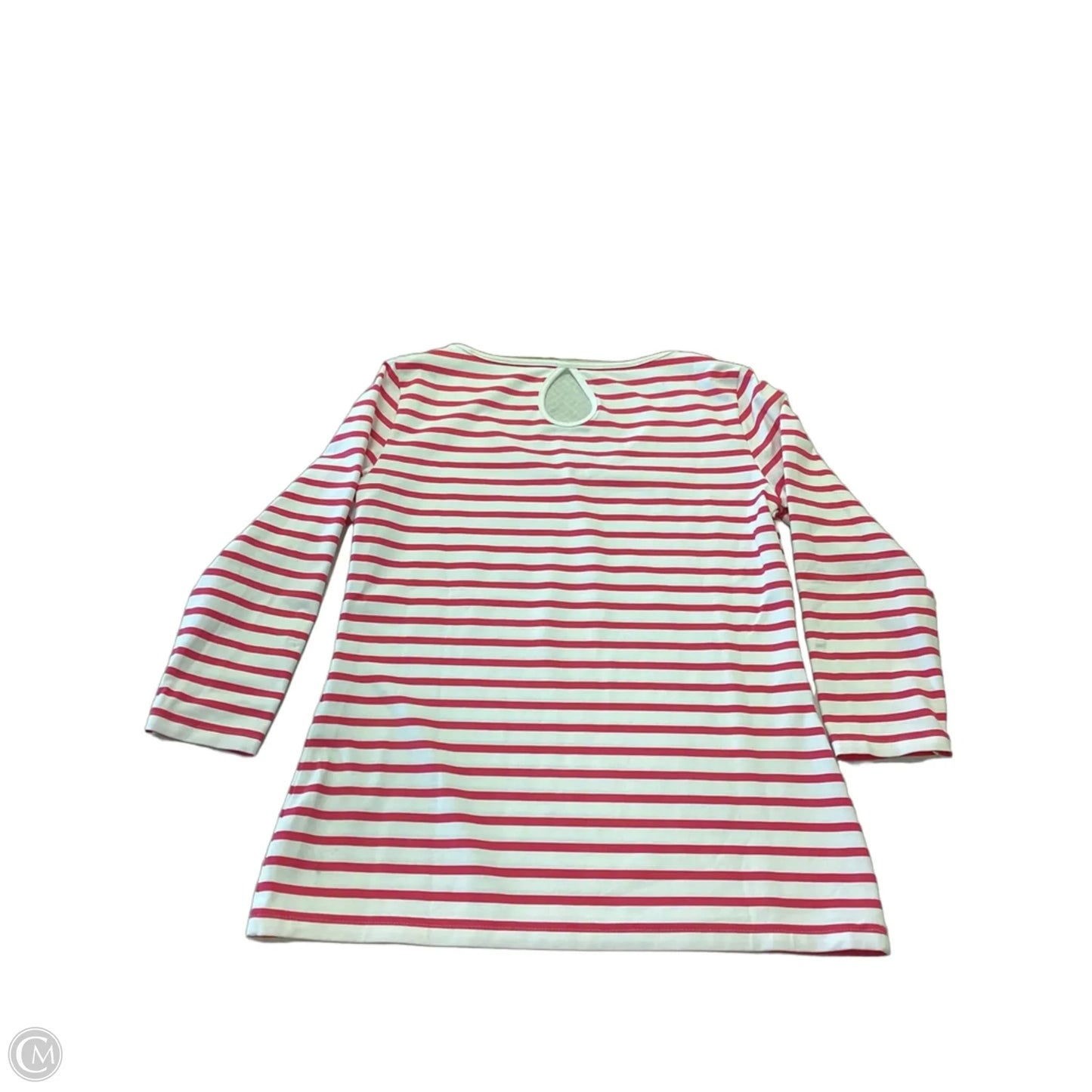 Top 3/4 Sleeve By Clothes Mentor In Pink & White, Size: S