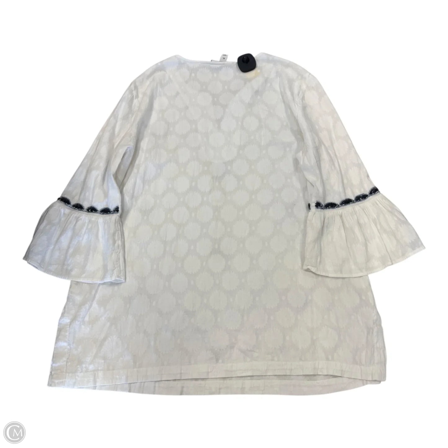 Top 3/4 Sleeve By Charter Club In Blue & White, Size: Xl