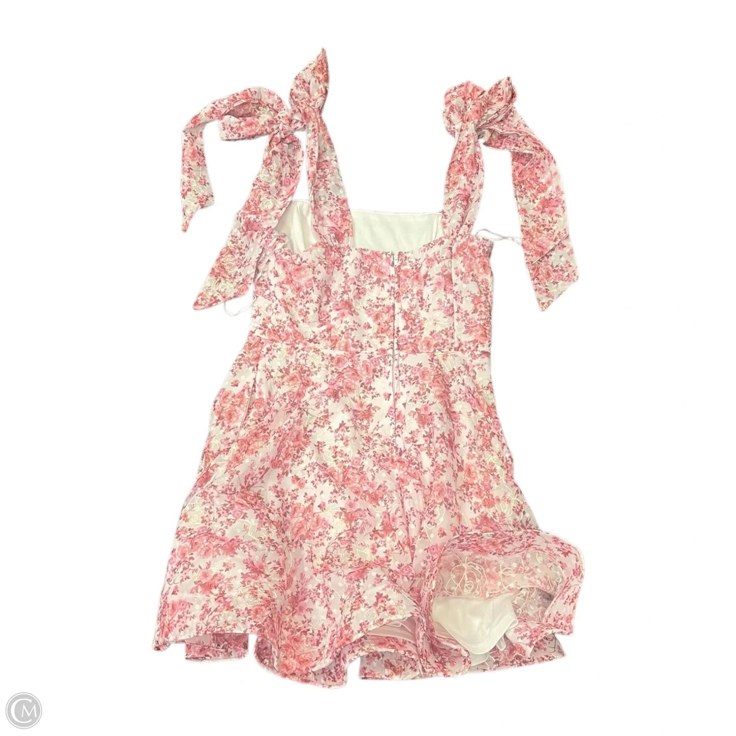 Dress Casual Short By Francesca’s In Gold & Pink, Size: S