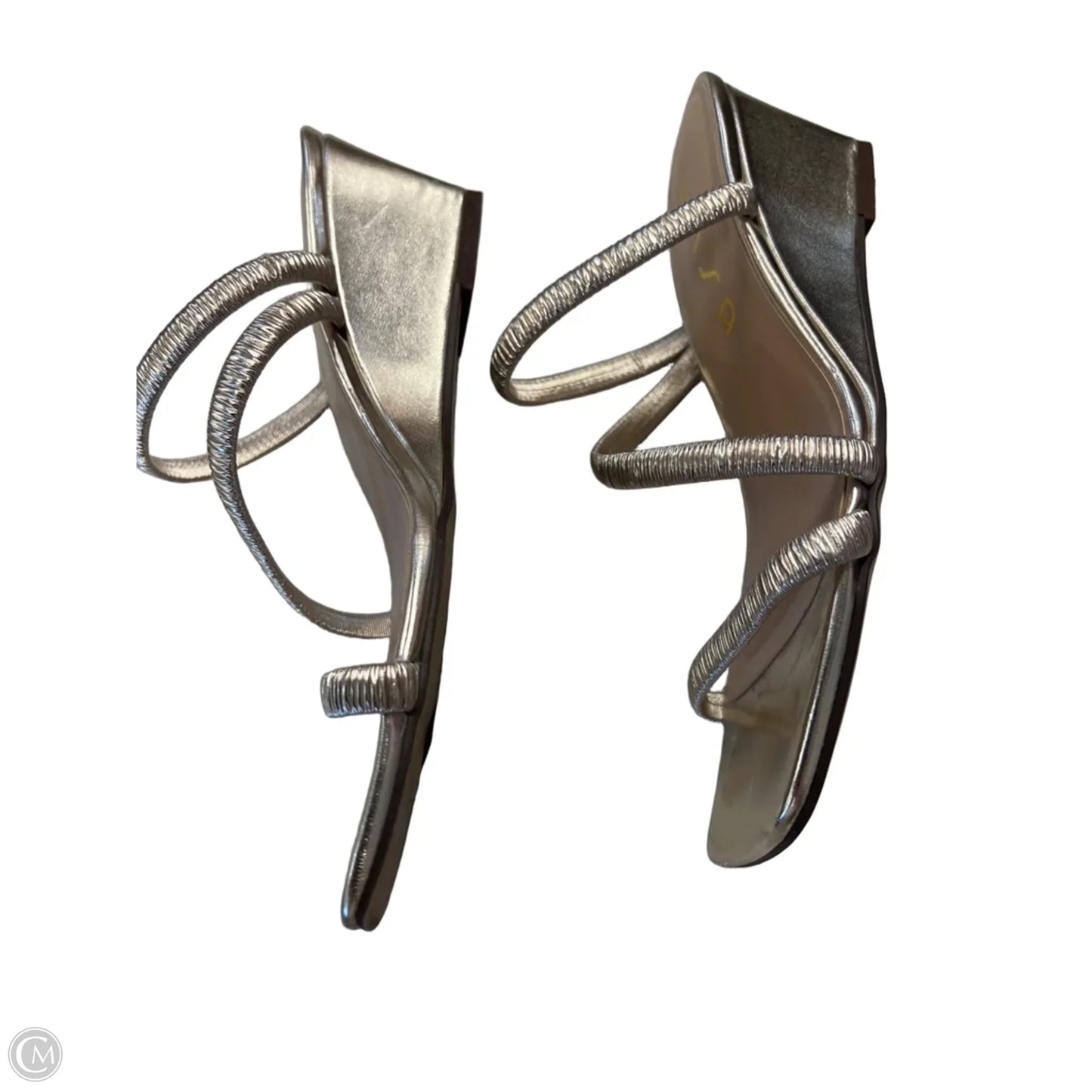Sandals Heels Wedge By Unisa In Gold, Size: 7