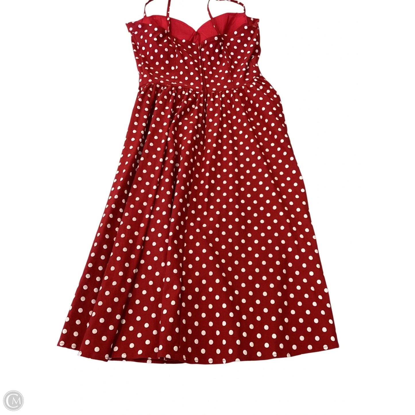 Dress Casual Midi By Clothes Mentor In Polkadot Pattern, Size: L