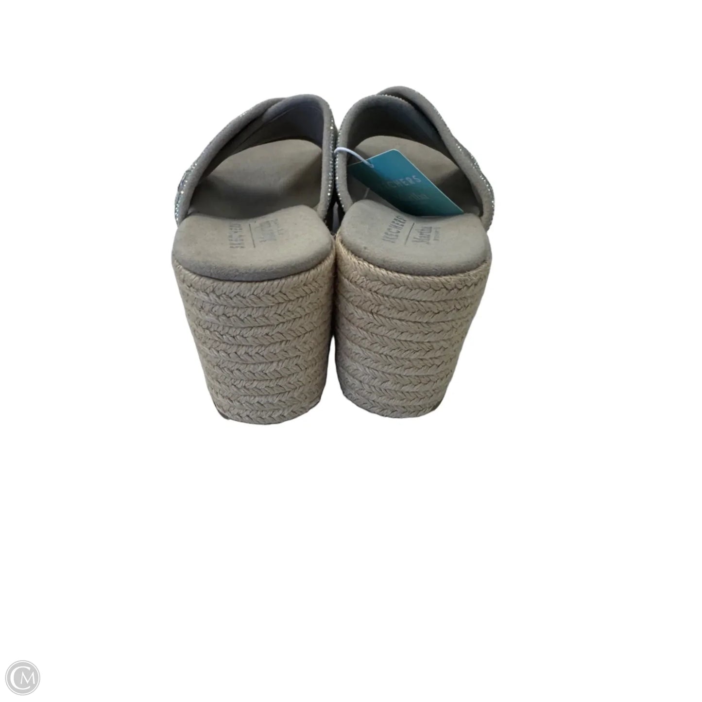Sandals Heels Wedge By Skechers In Beige, Size: 7