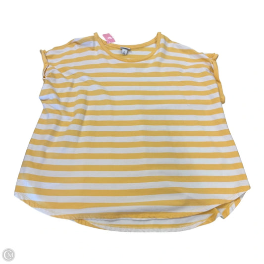 Top Short Sleeve By Ava & Viv In Striped, Size: 2x
