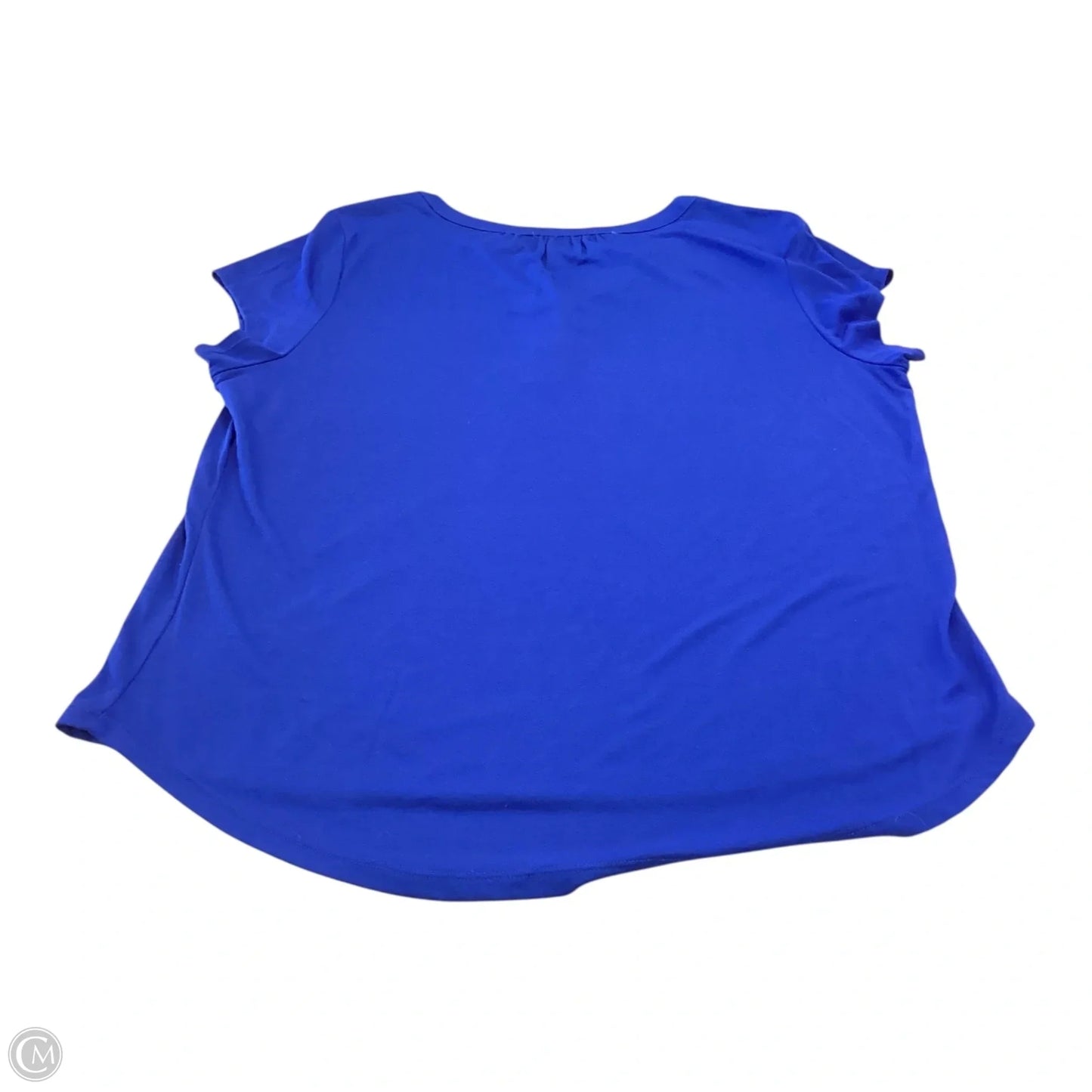 Top Short Sleeve By Liz Claiborne In Blue, Size: Lp