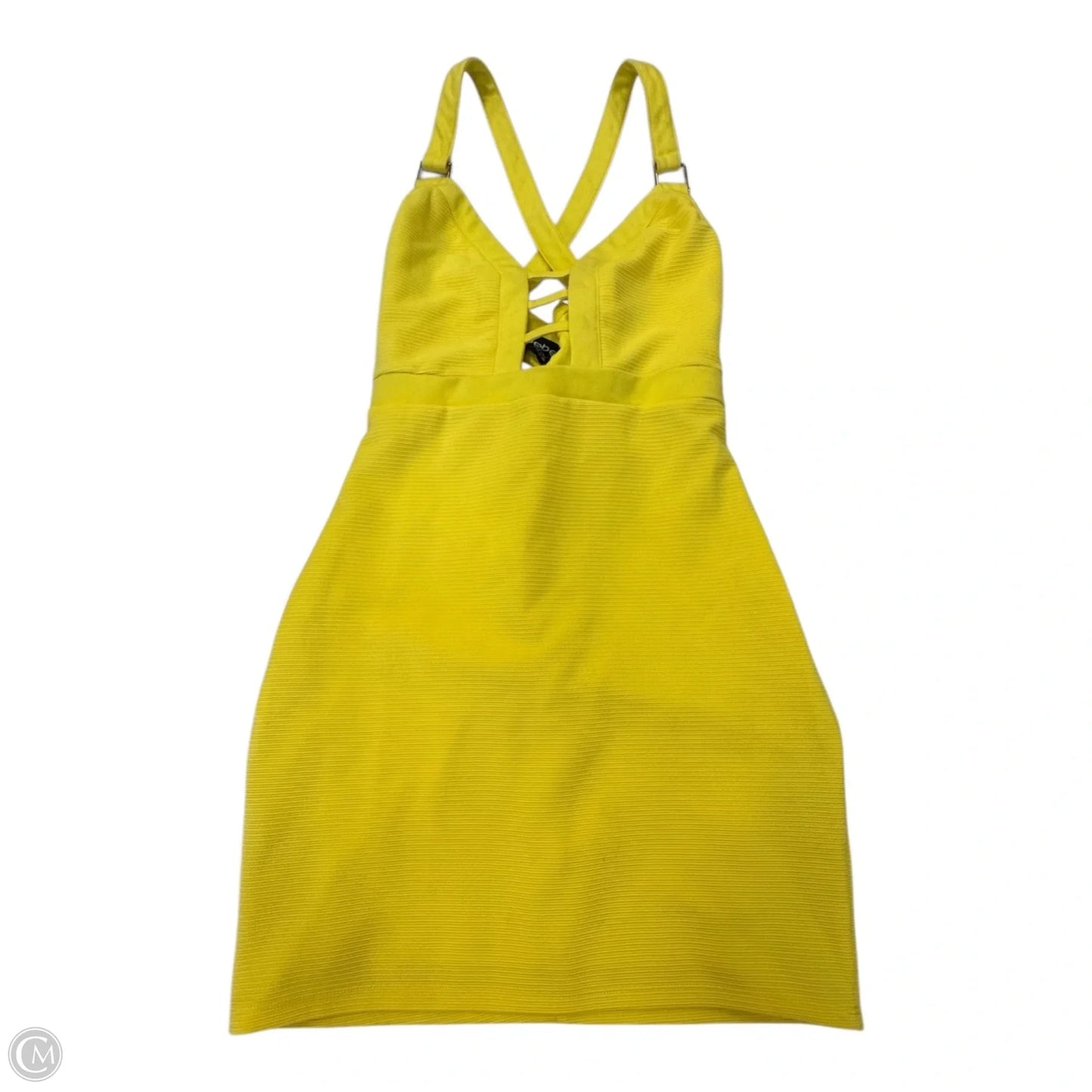 Dress Casual Short By Bebe In Yellow, Size: Xs
