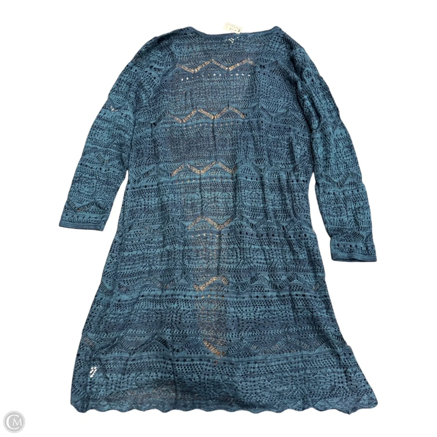 Cardigan By One World In Teal, Size: 3x