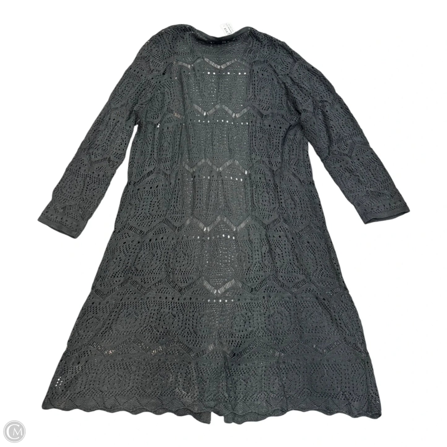 Cardigan By One World In Black, Size: 3x