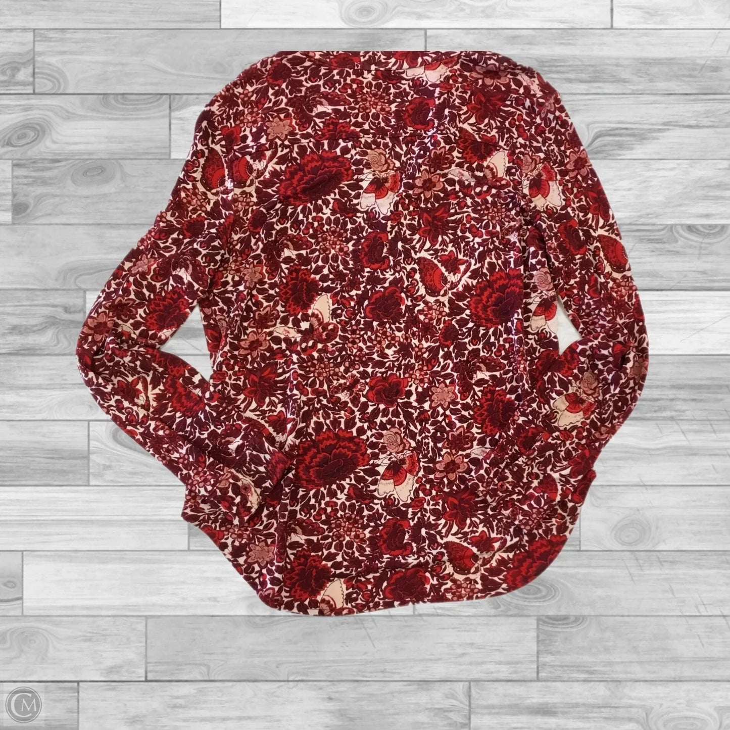 Top Long Sleeve Designer By Tory Burch In Red, Size: S