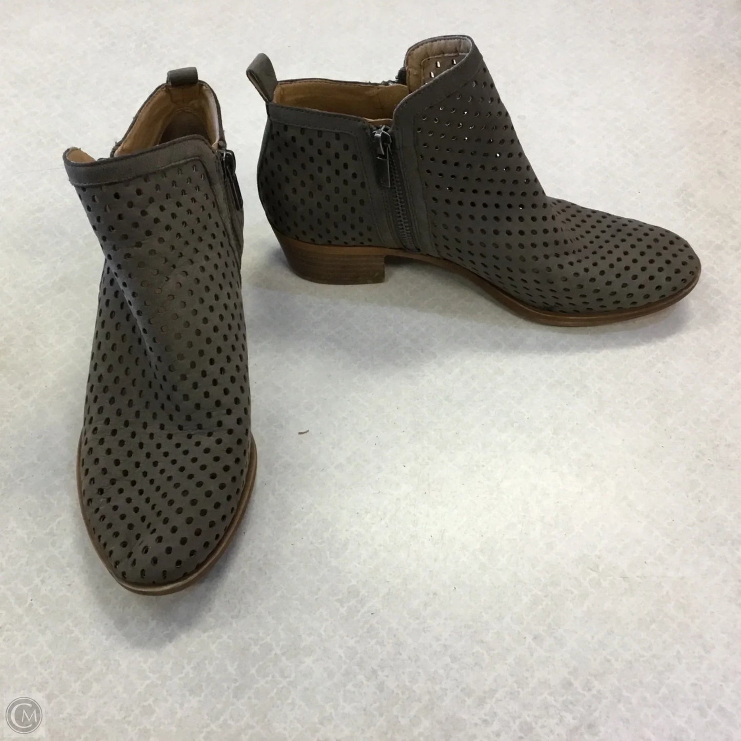 Boots Ankle Heels By Lucky Brand In Grey, Size: 7.5