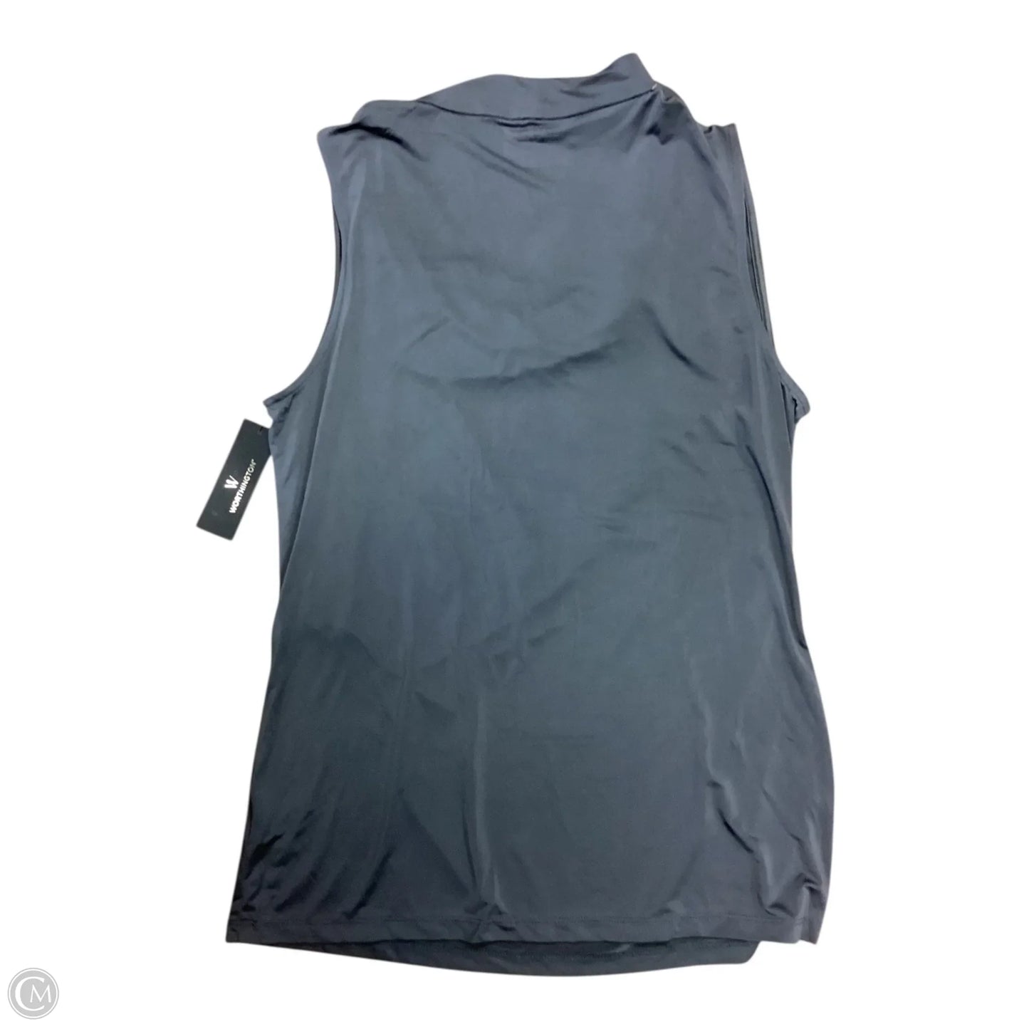 Top Sleeveless By Worthington In Grey, Size: L