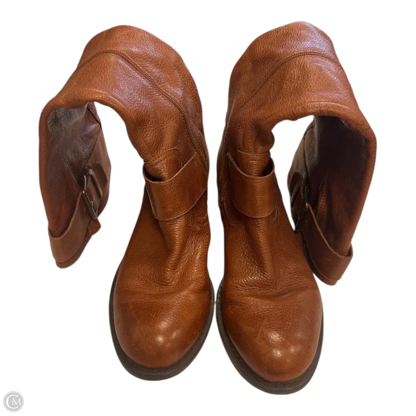 Boots Knee Heels By Franco Sarto In Brown, Size: 8