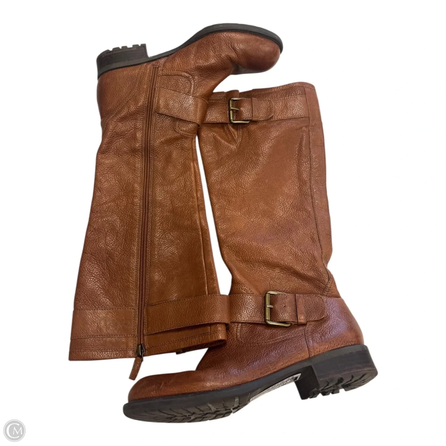 Boots Knee Heels By Franco Sarto In Brown, Size: 8