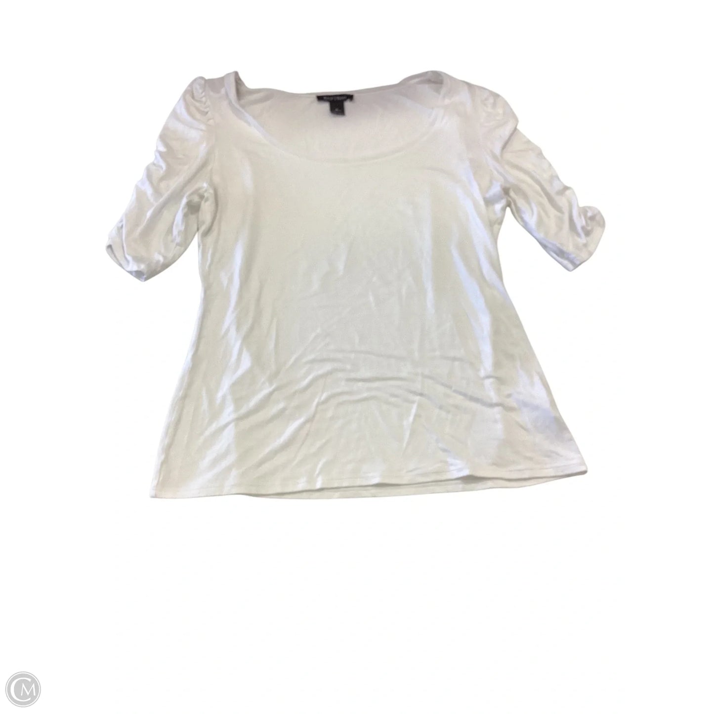 Top Short Sleeve By White House Black Market In White, Size: L