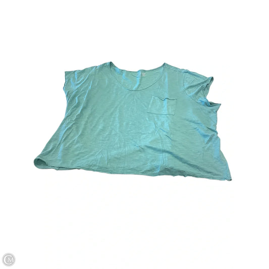 Top Short Sleeve Basic By Terra & Sky In Blue, Size: 4x