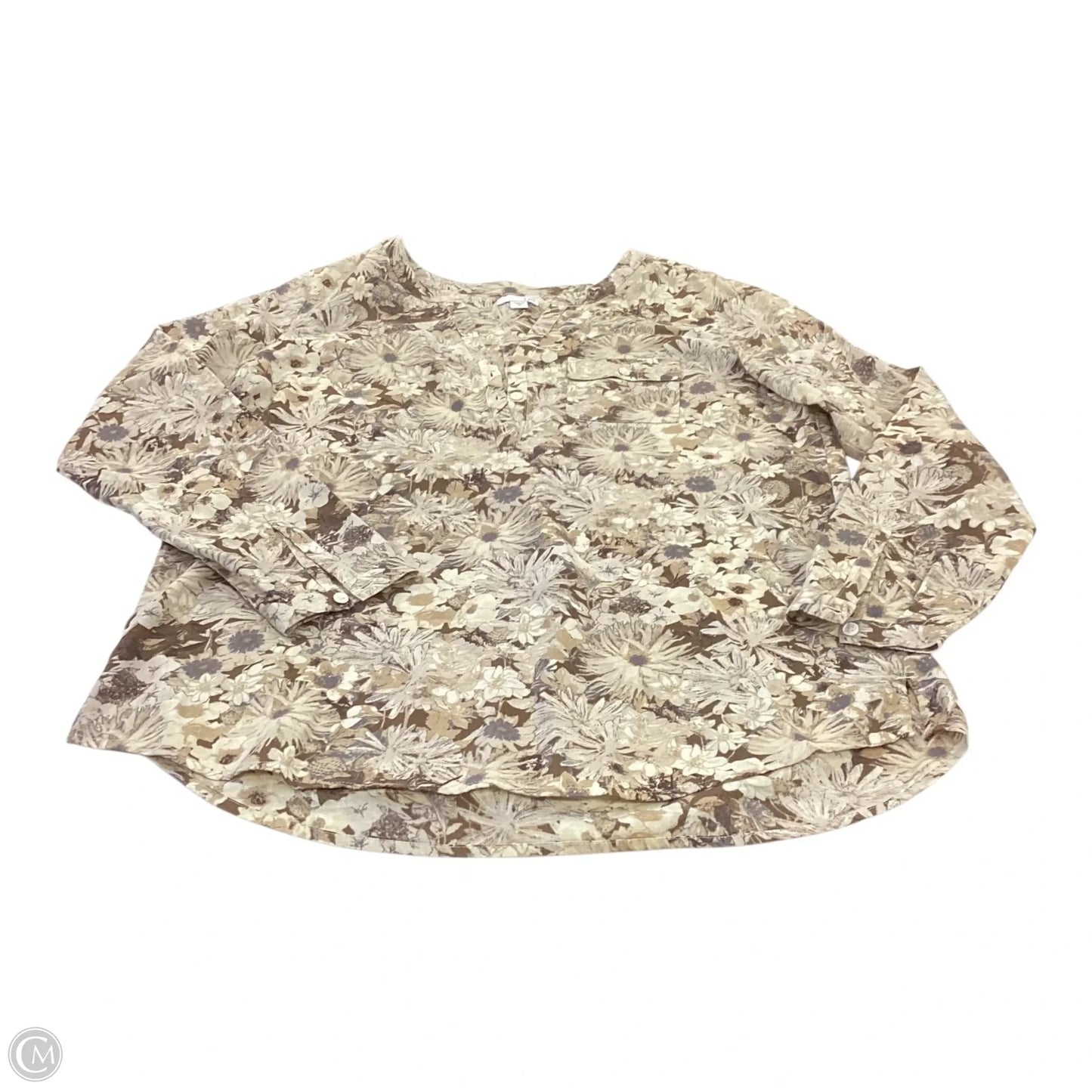 Top 3/4 Sleeve By J. Jill In Brown, Size: Xs