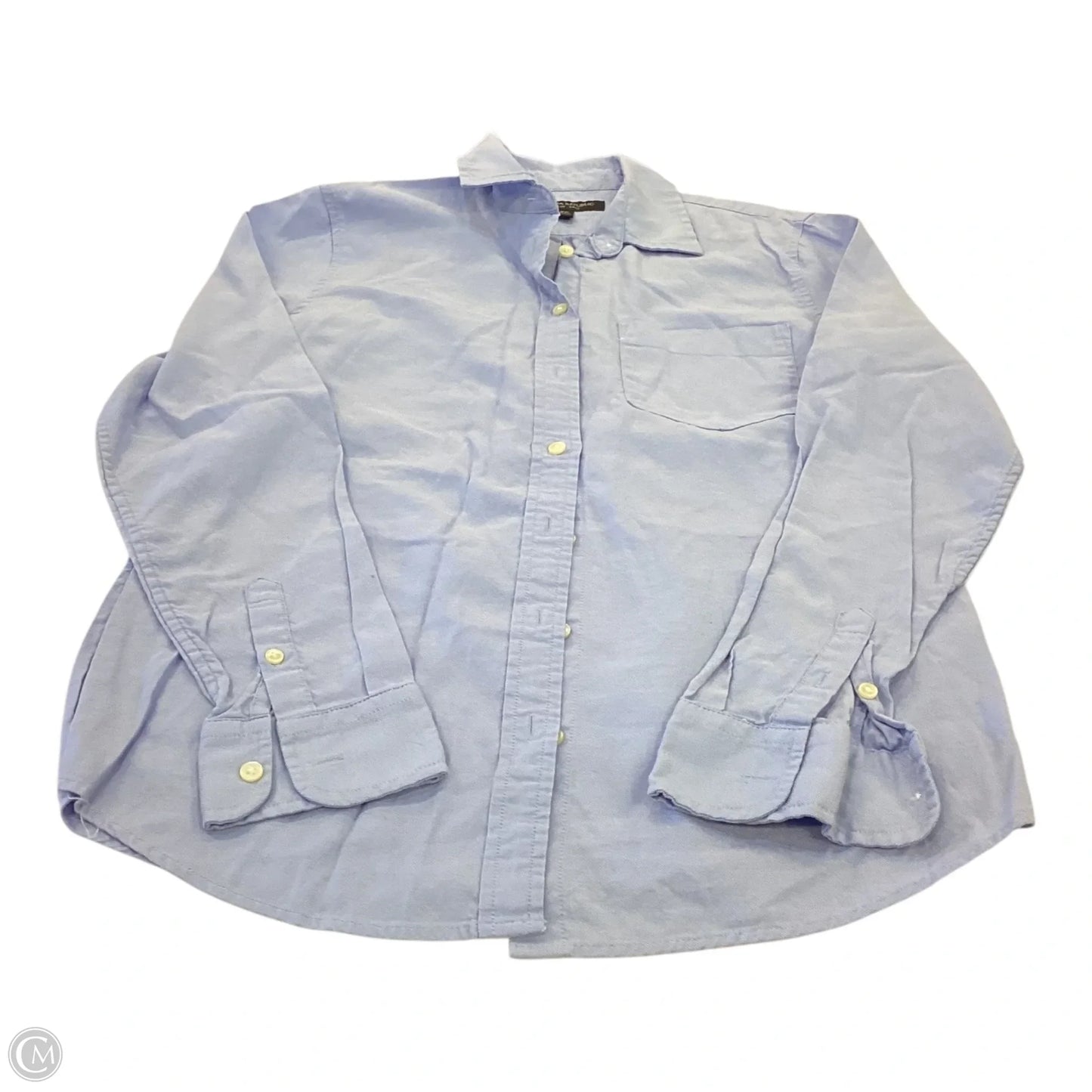 Top Long Sleeve By Banana Republic In Blue, Size: Xs