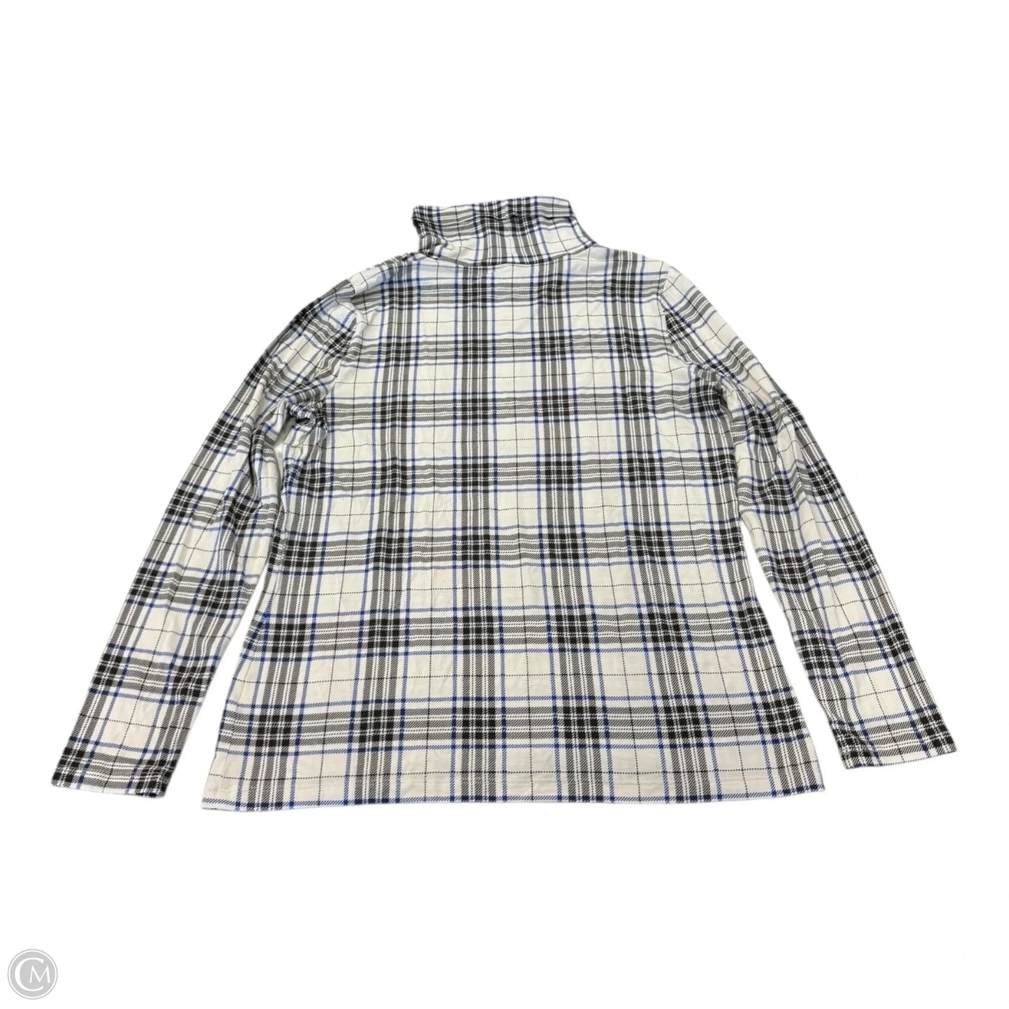 Top Long Sleeve By Talbots In Plaid Pattern, Size: Mp