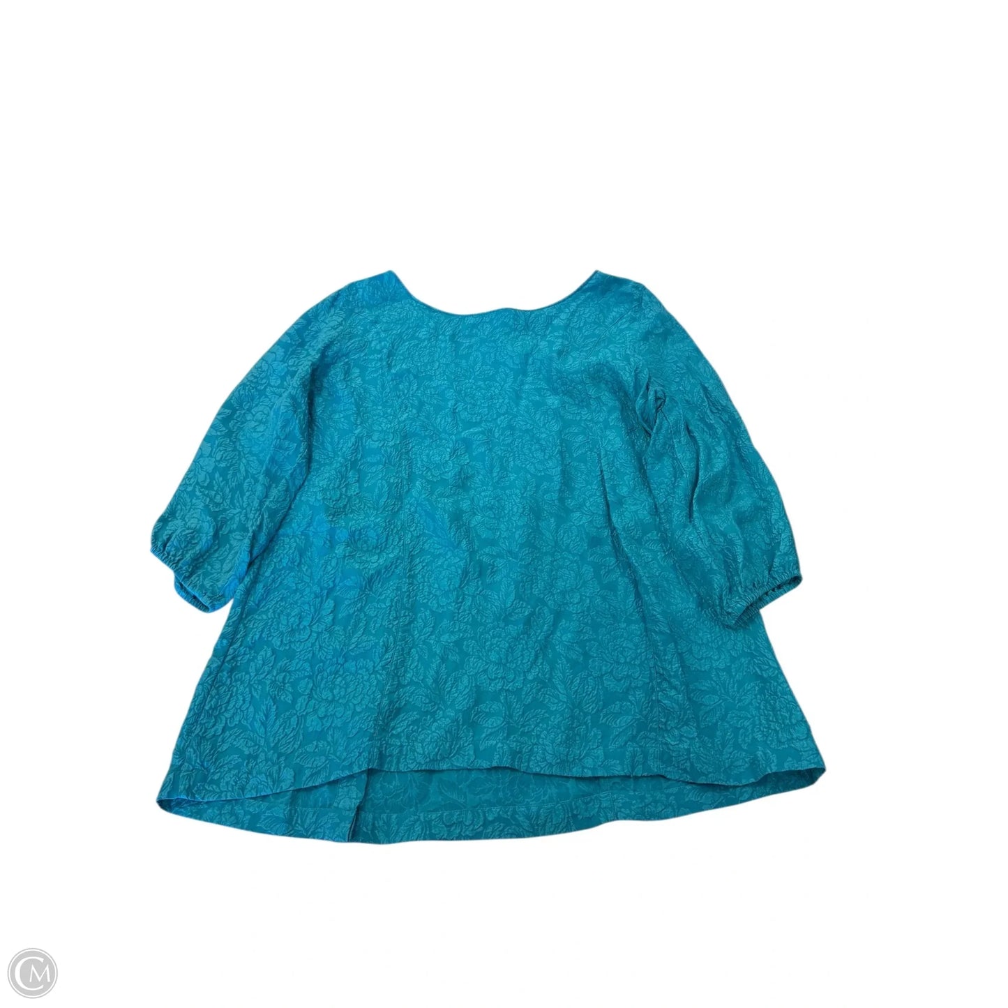 Tunic 3/4 Sleeve By Soft Surroundings In Blue, Size: Xl