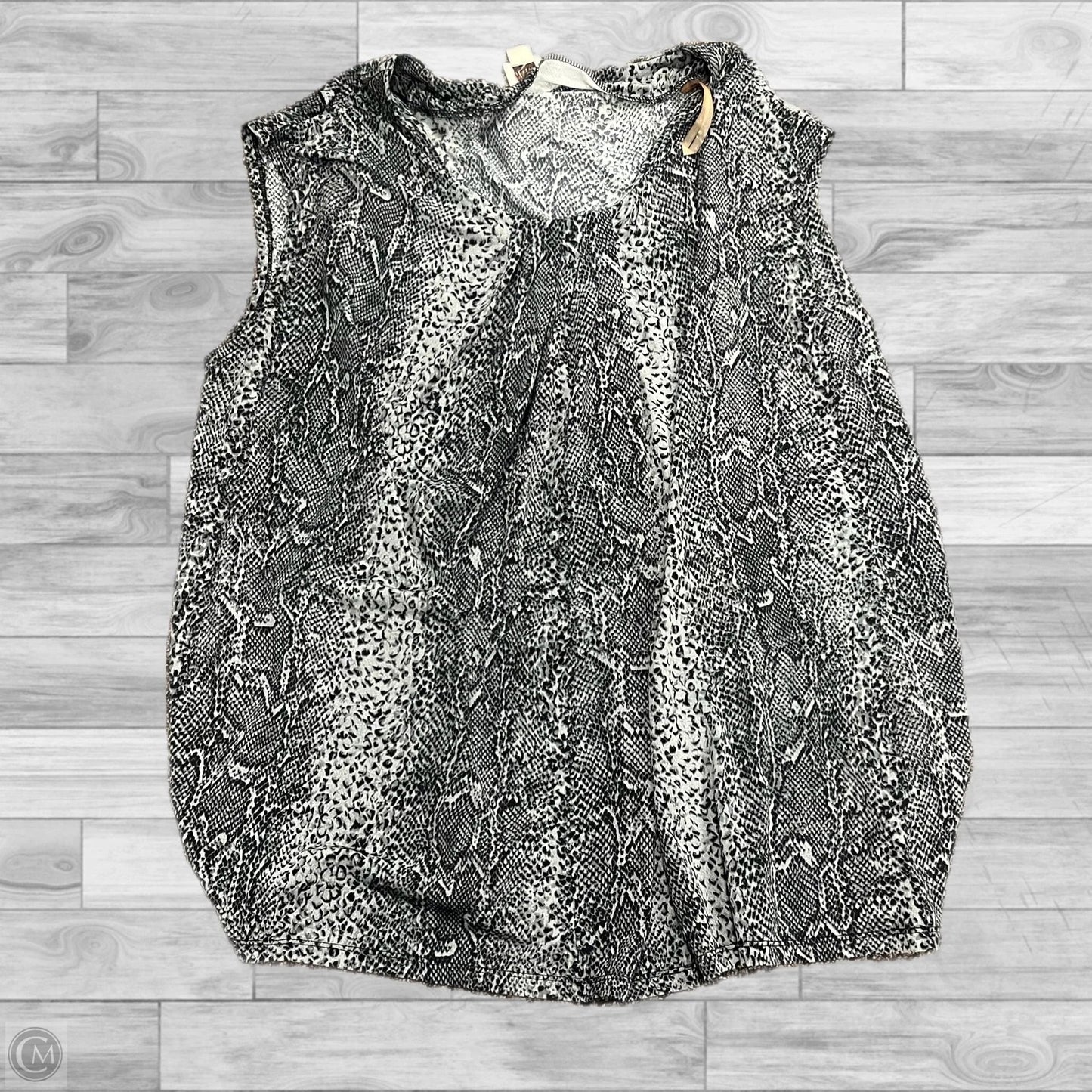 Top Sleeveless By Anne Klein In Snakeskin Print, Size: 2x